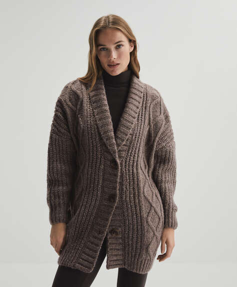 Oversize knit cardigan