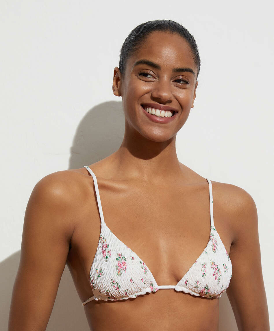 Swimwear Oysho Bikini Topos Oysho Jacquard Triangle Bikini Top