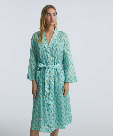 Indian 100% cotton dressing gown