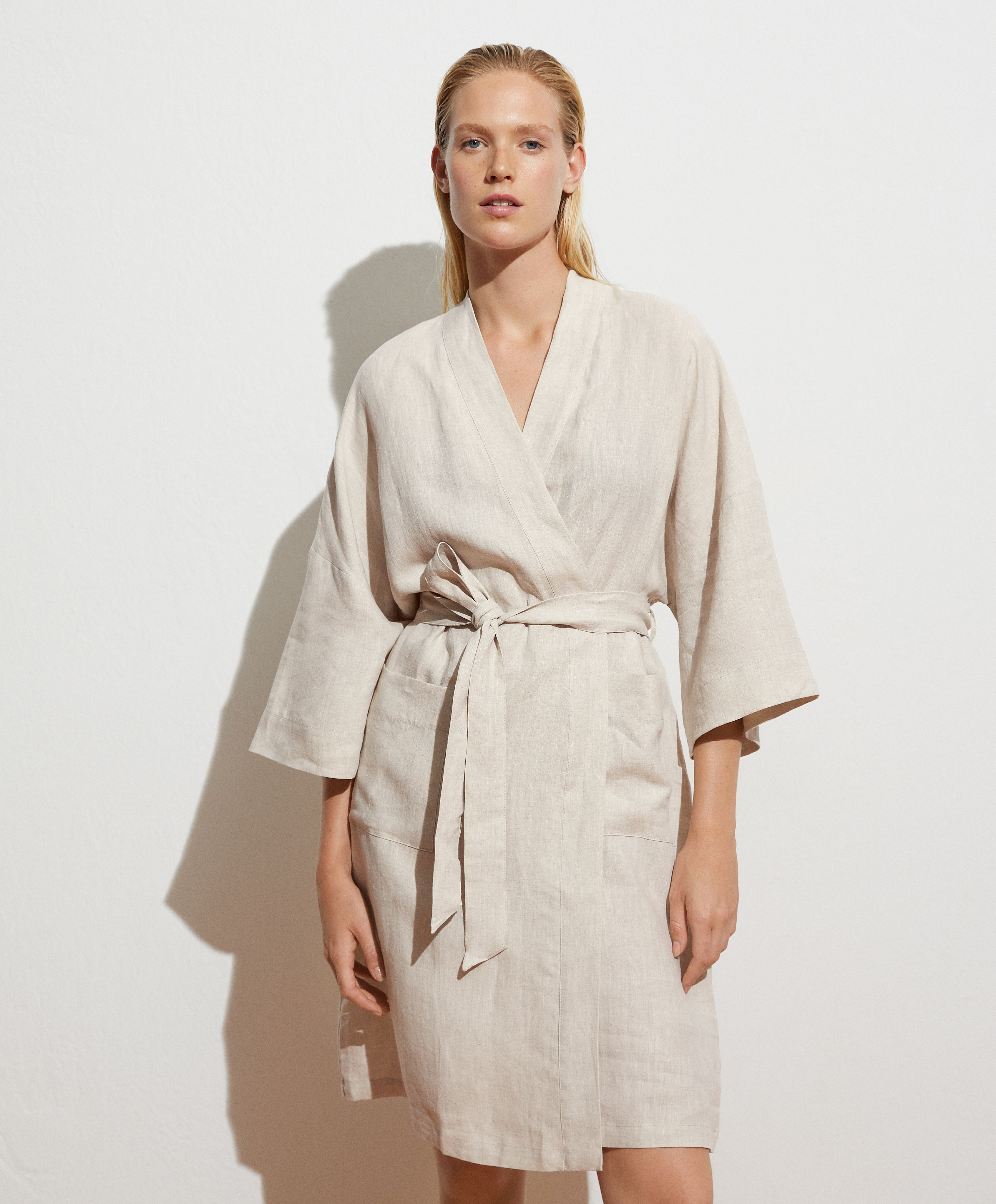 linen dressing gown