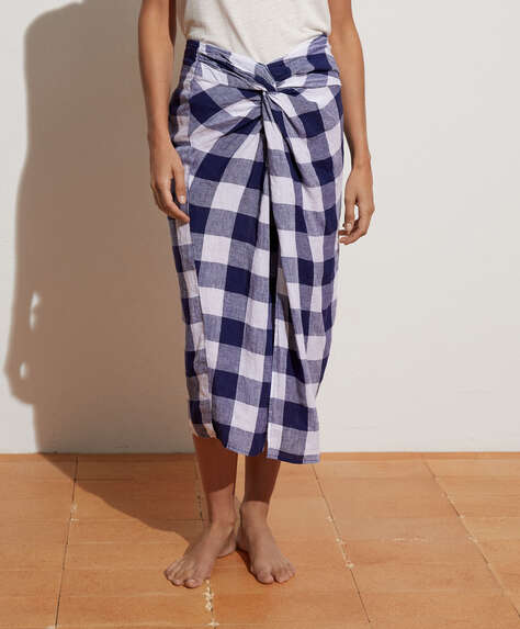 gingham skirt long
