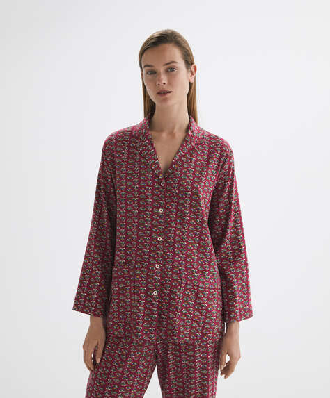 Pijama camiser de màniga llarga amb estampat