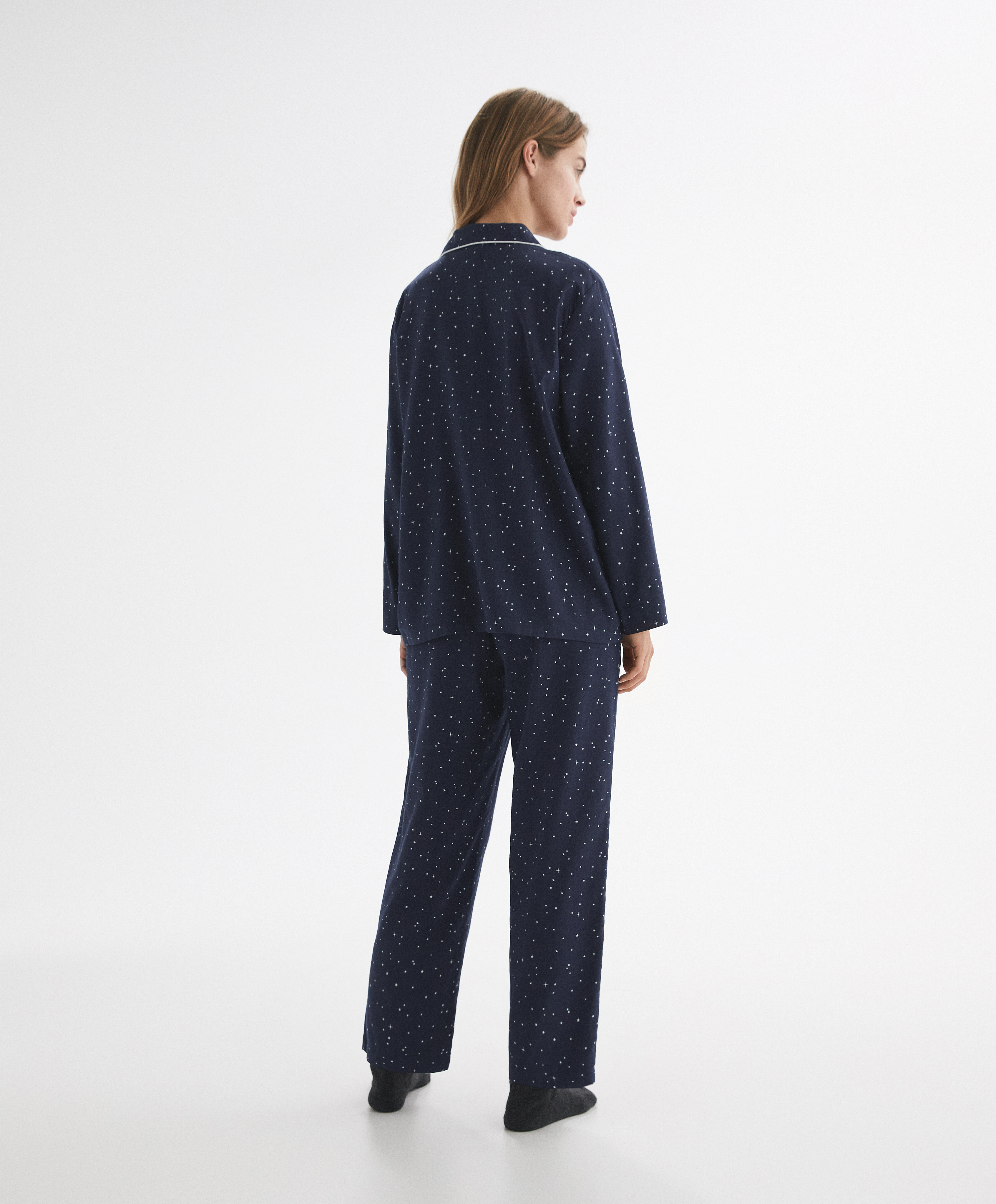 Star print long-sleeved shirt - Pyjama sets - Sleep | OYSHO AM