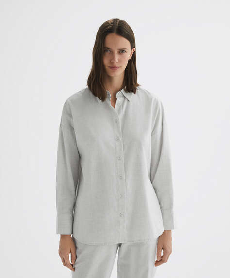Camisa manga larga 100% algodón