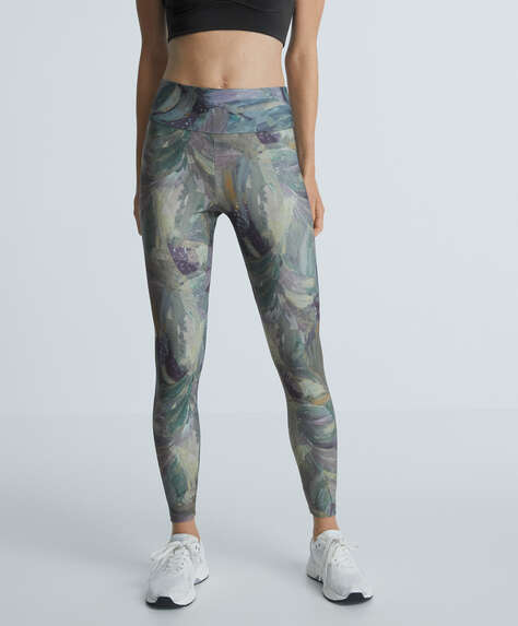 Ankle-length leggings with leaf print - Most Wanted - Sport | SALE Oysho  Kosovo Kosovo
