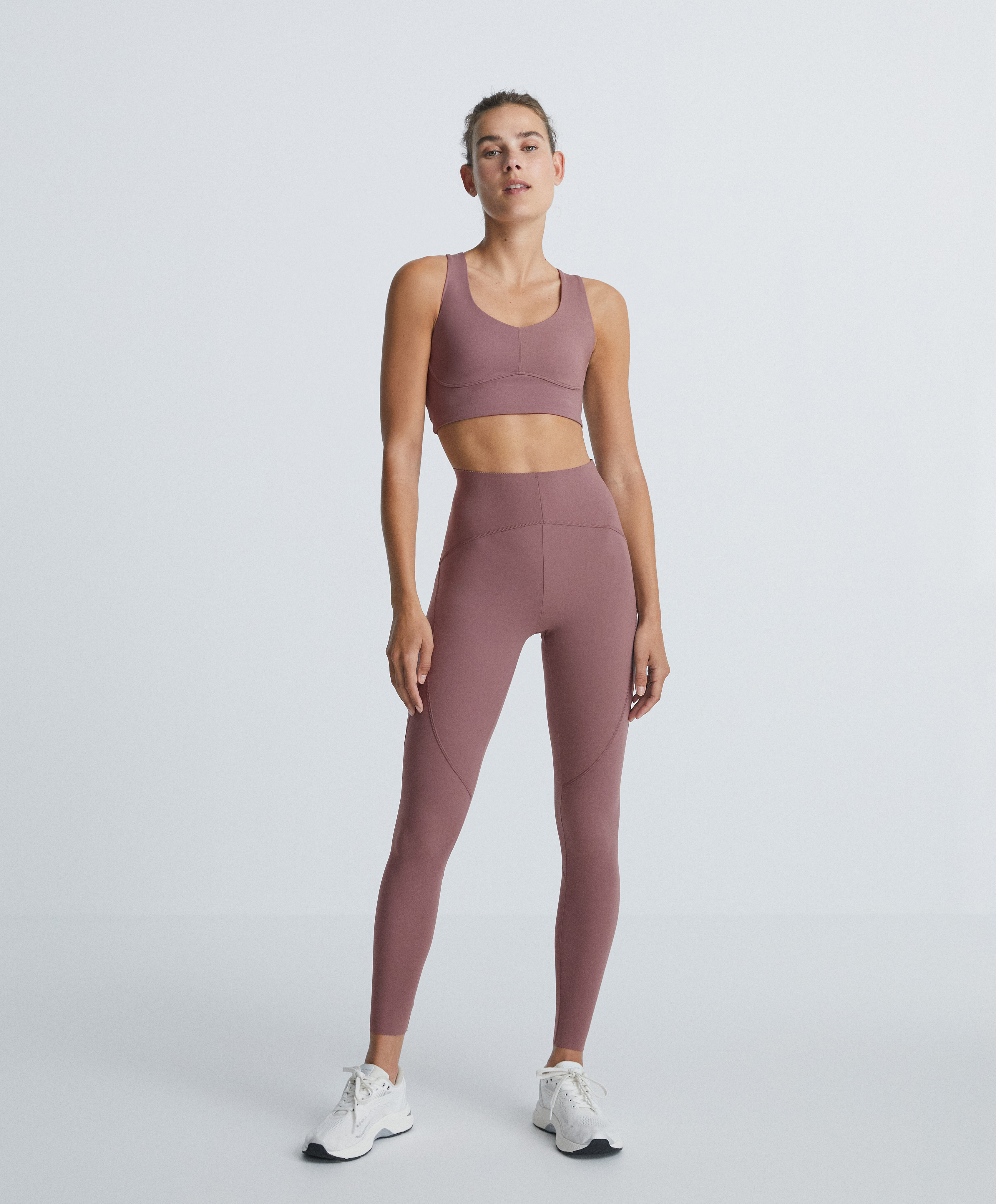 Basic compressive ankle-length leggings - Most wanted - Sale | Oysho BH BH