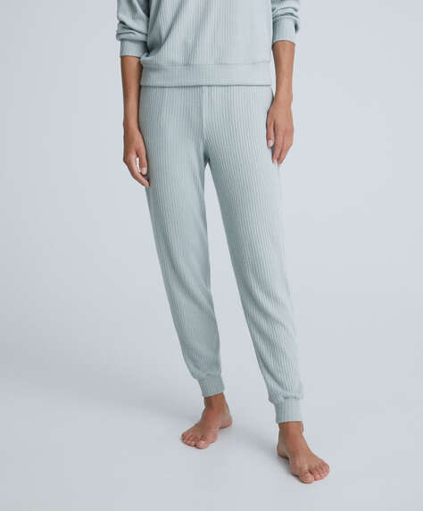 Comfort feel ribbed cuffed trousers