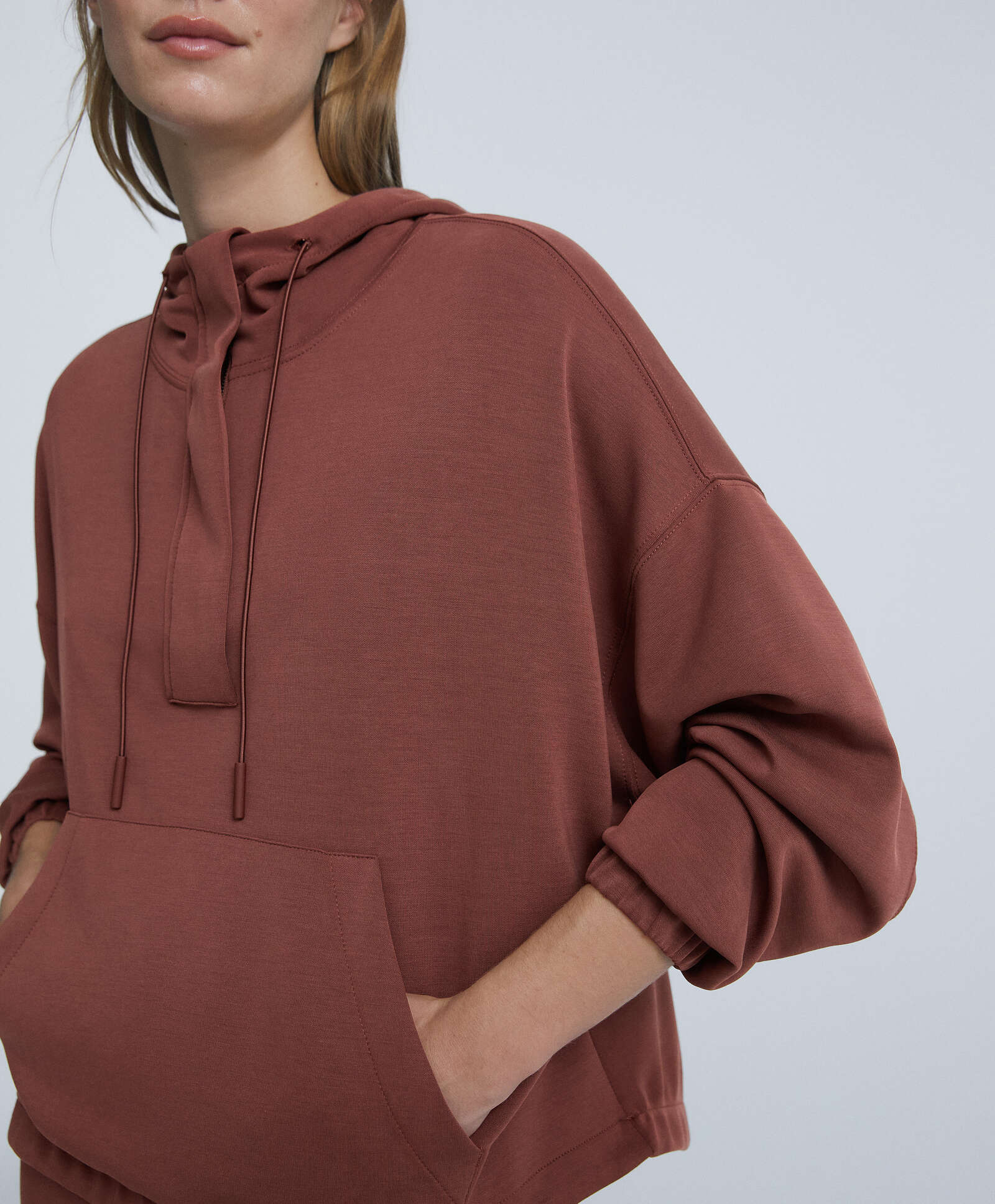 Oysho - Sudadera modal tacto suave zipper