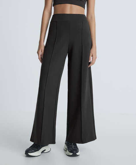 Wide leg trousers in high strength fabric