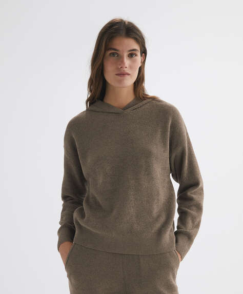 Soft-touch capuchonsweater