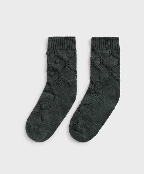 Pompom medium socks