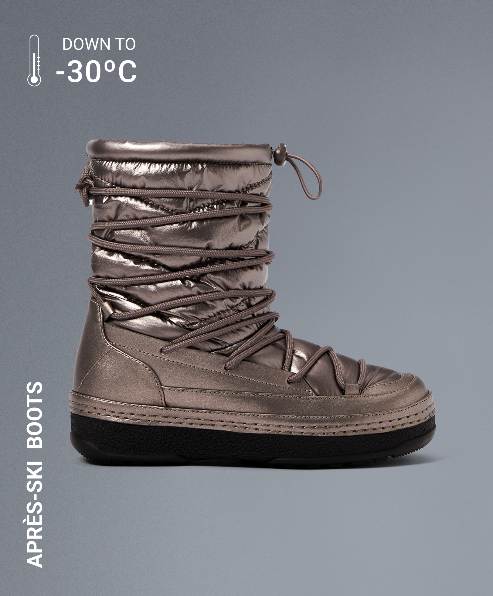 Metallic nylon après-SKI boots