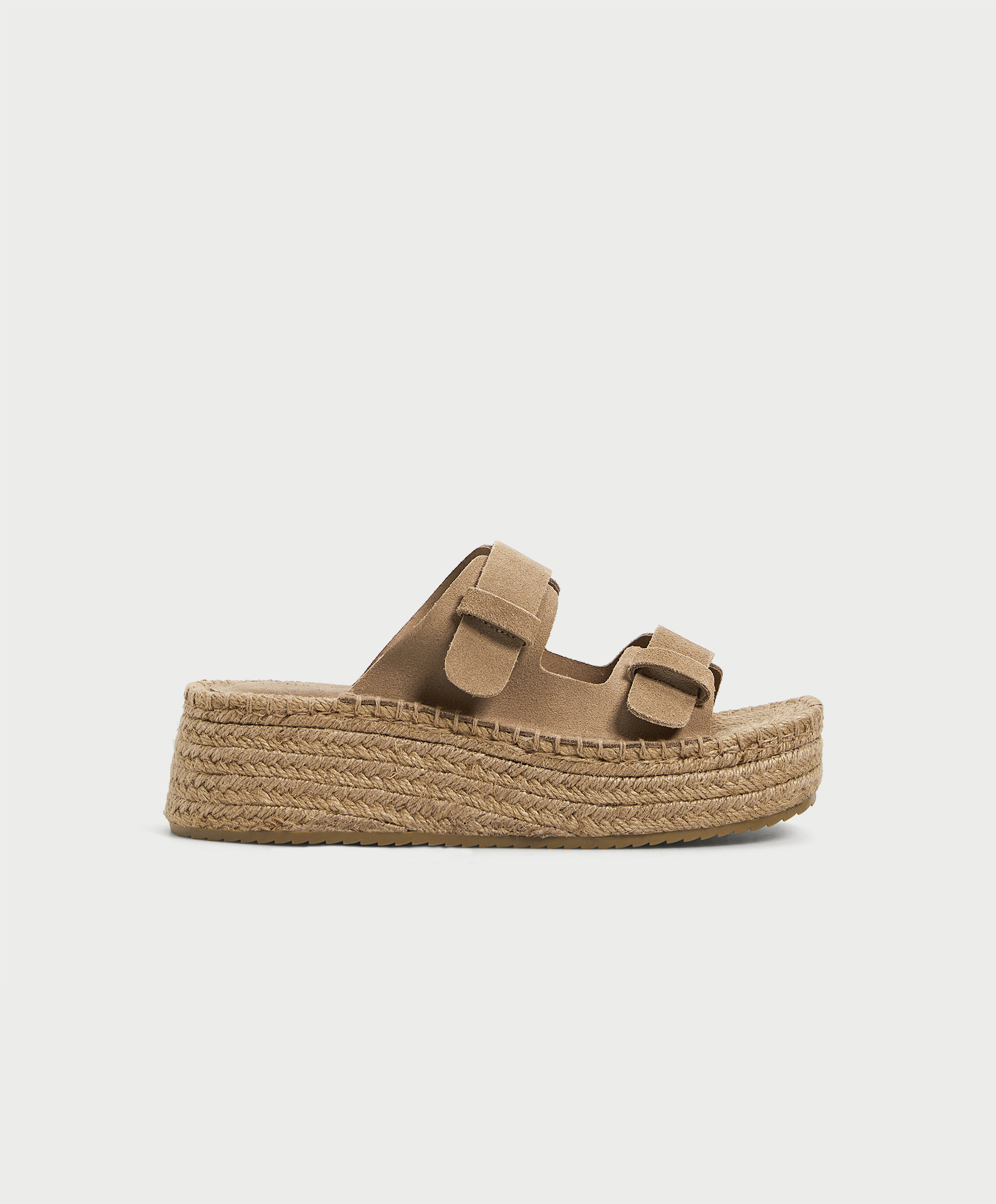 1202/980 Tige en jute et croûte de cuir à deux brides