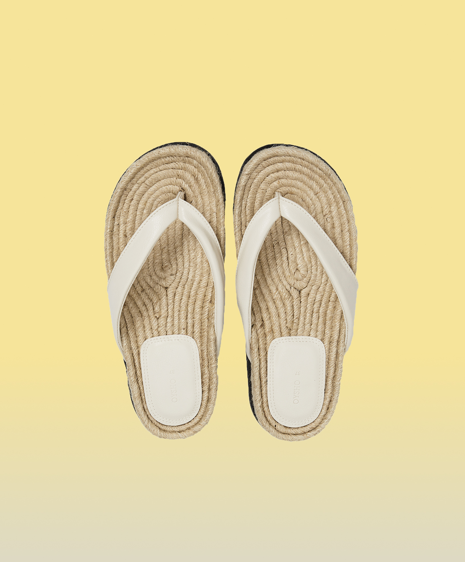 Jute-sole thong sandals