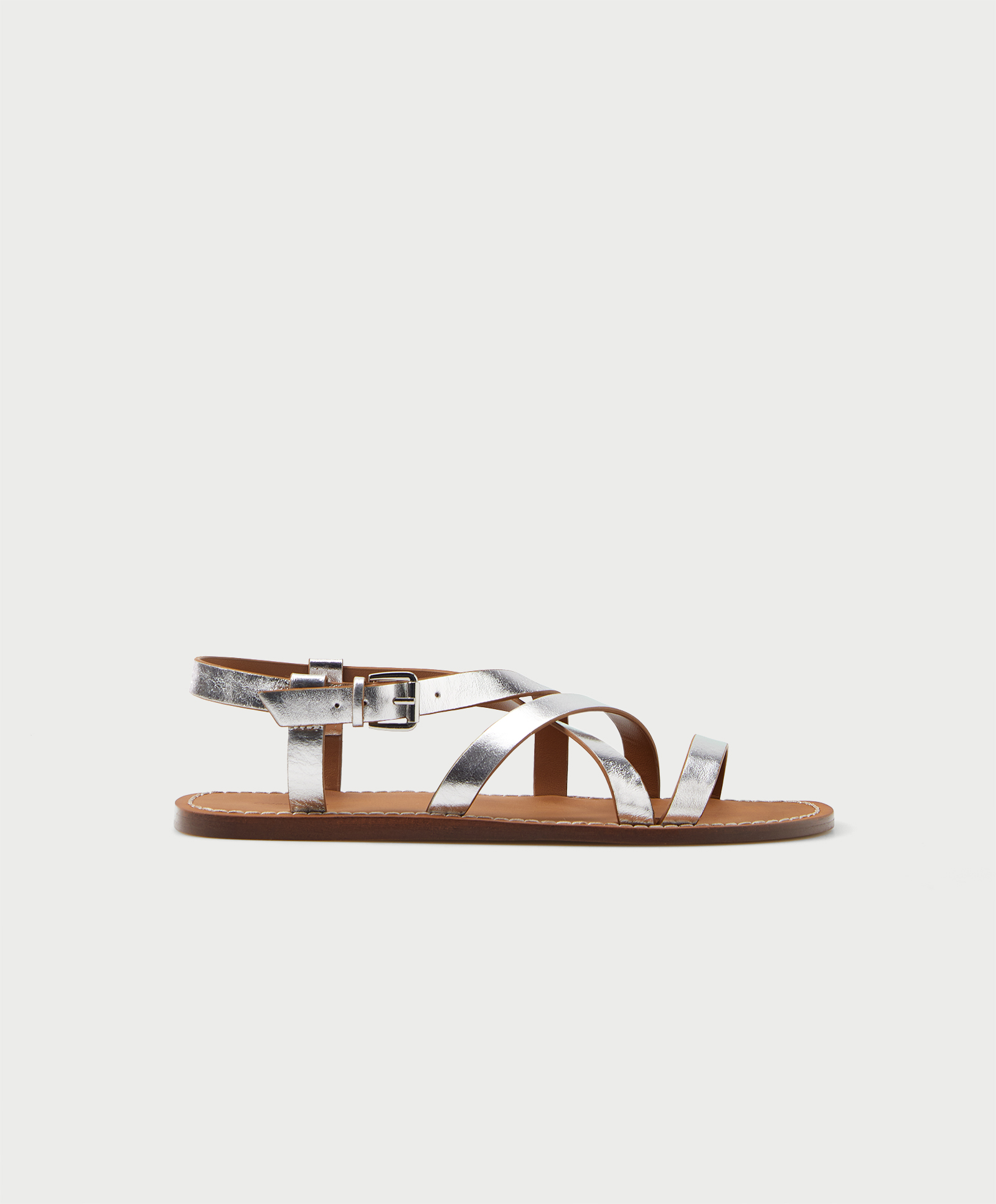 1230/080 Metallic leather sandals