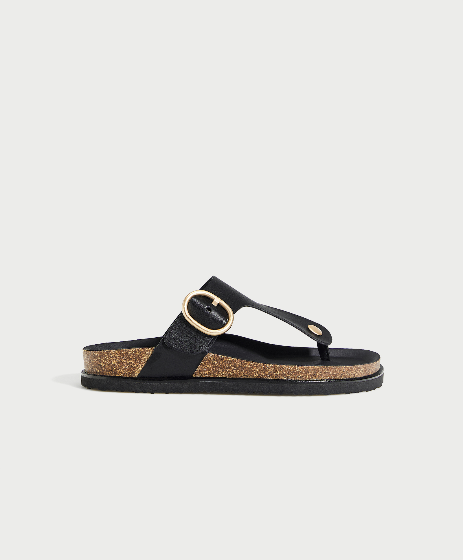 1248/780 Svart sandal tårem spänne