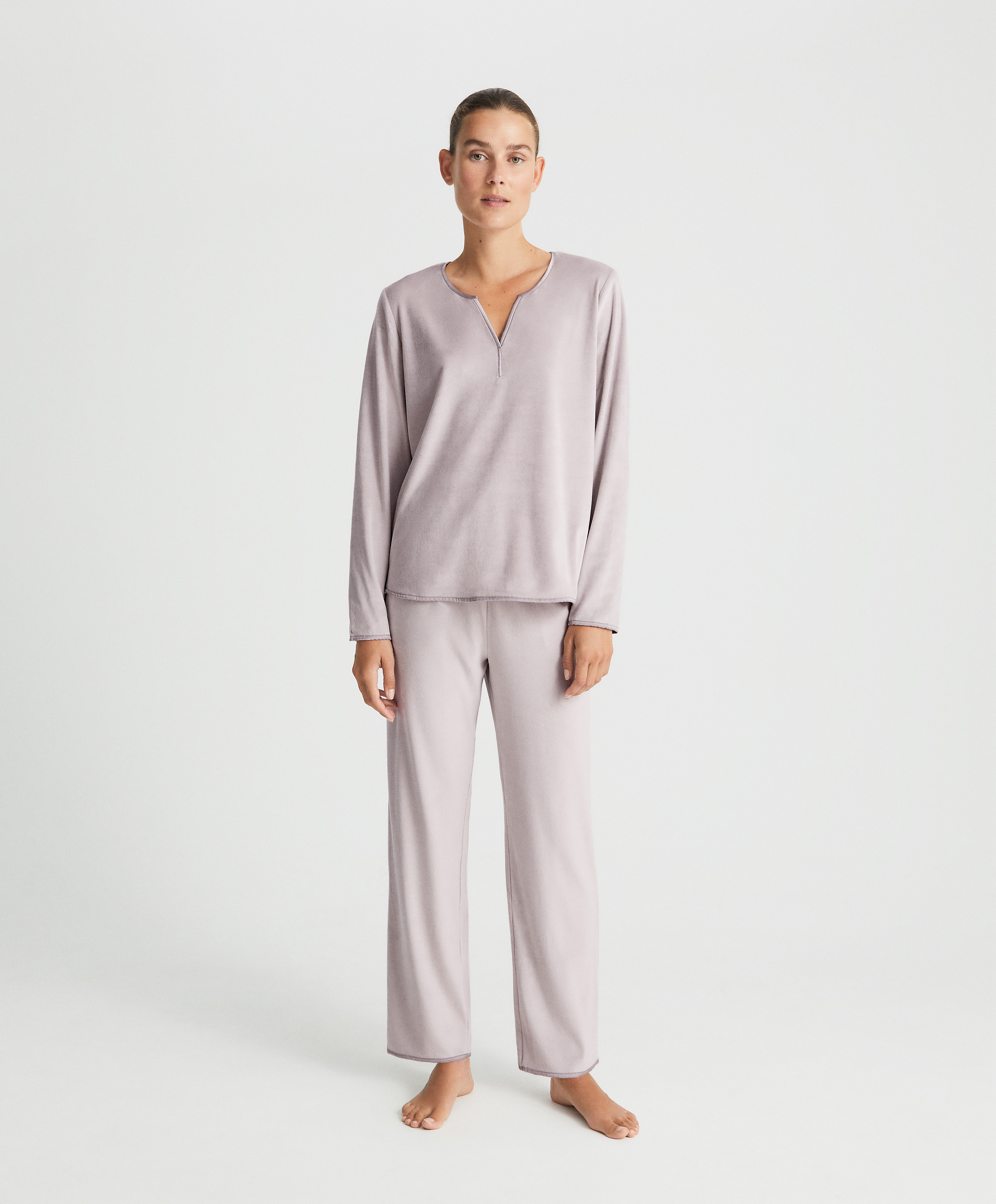 Velour long pyjama set