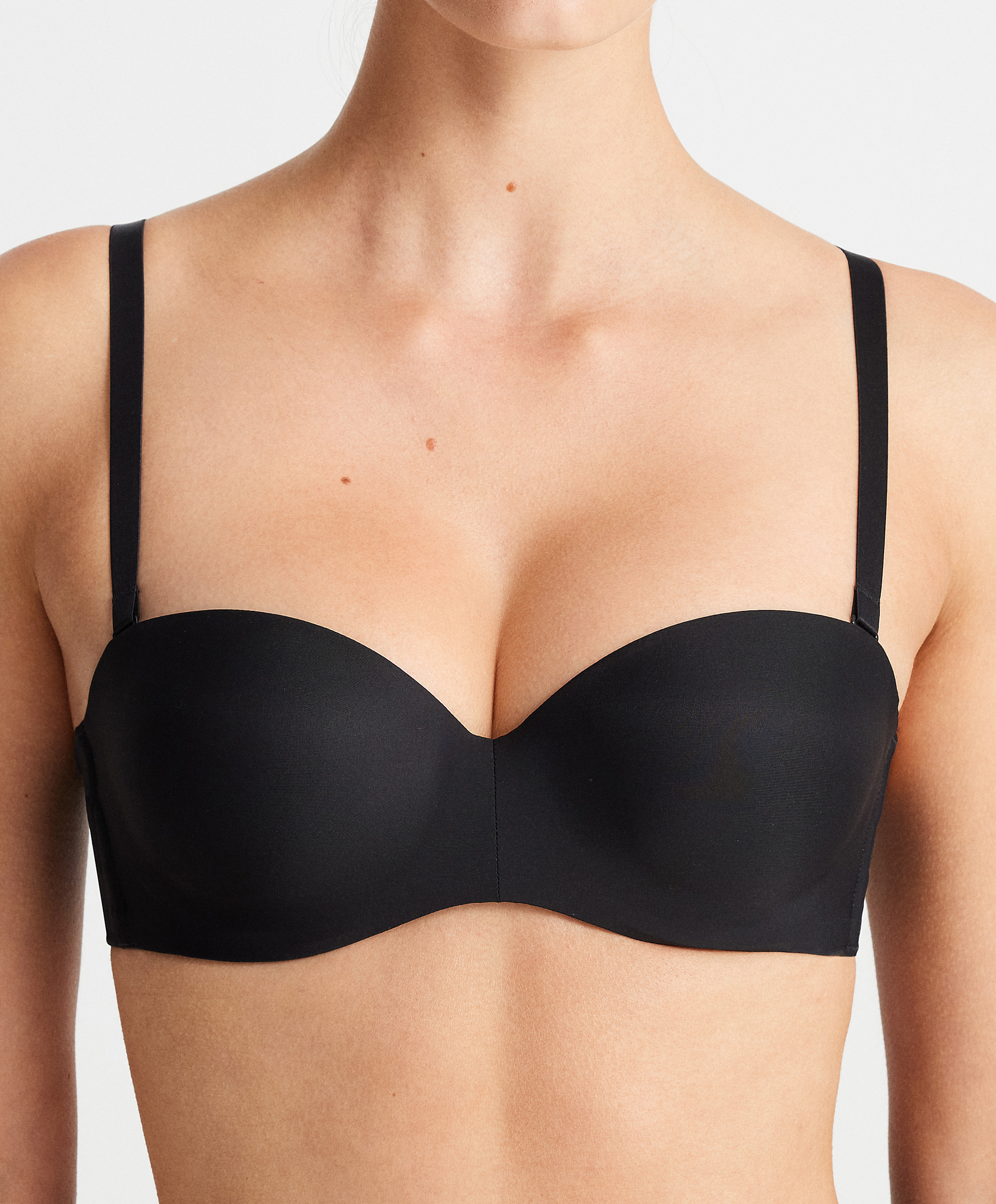 Polyamide push-up bra with removable straps