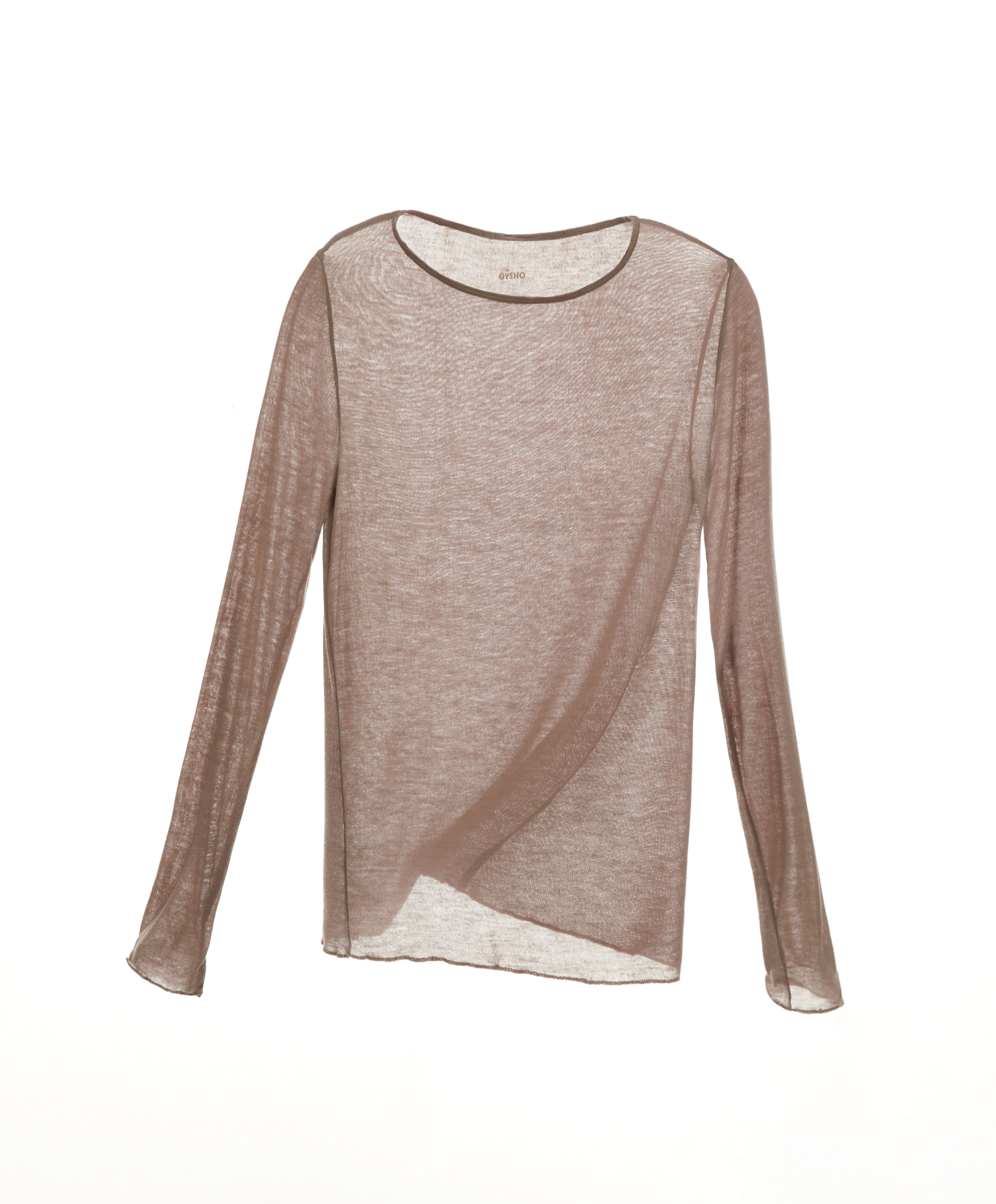 Extra-fine knit long-sleeved T-shirt