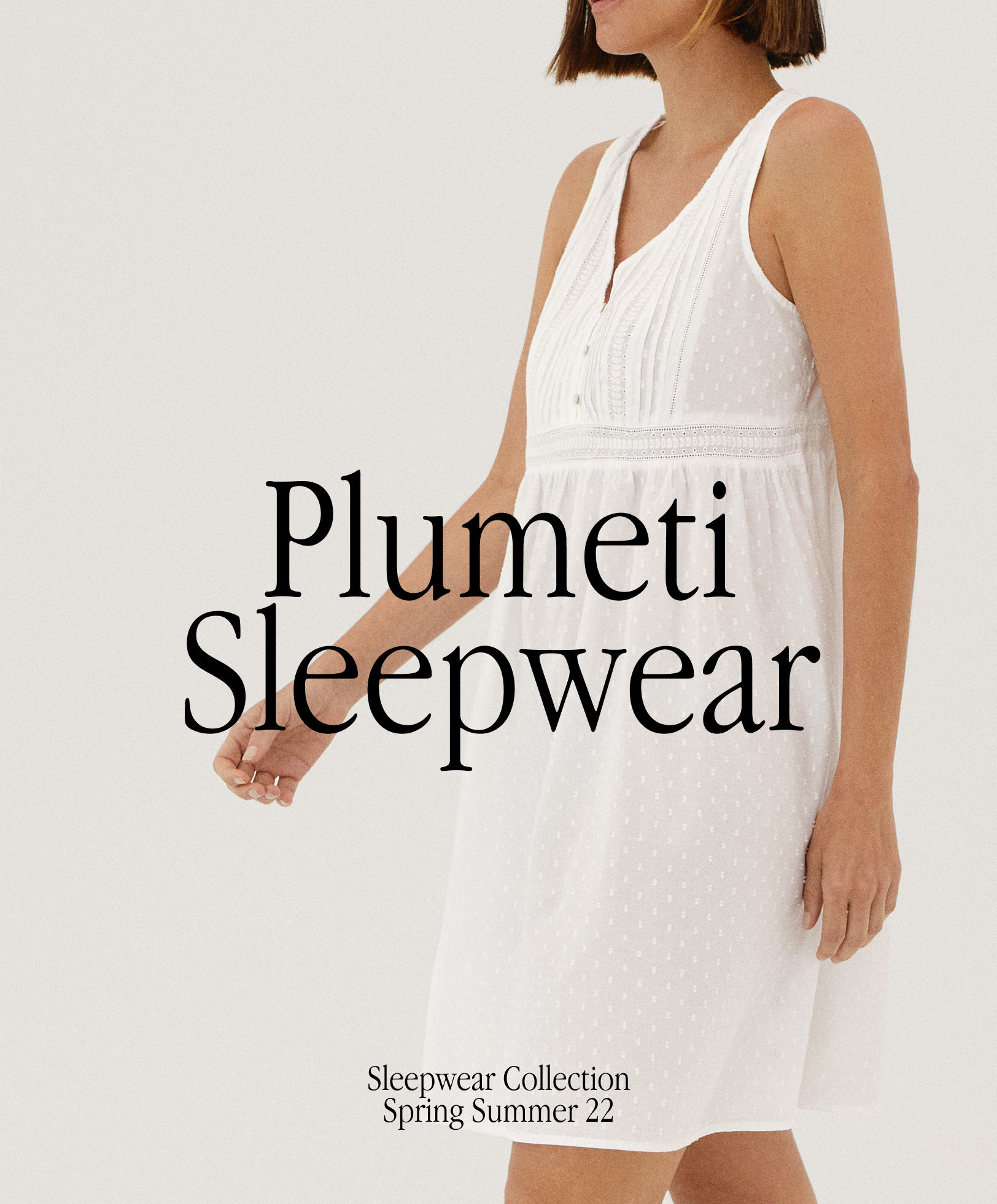 Plumetis-Nachthemd aus 100 % Baumwolle