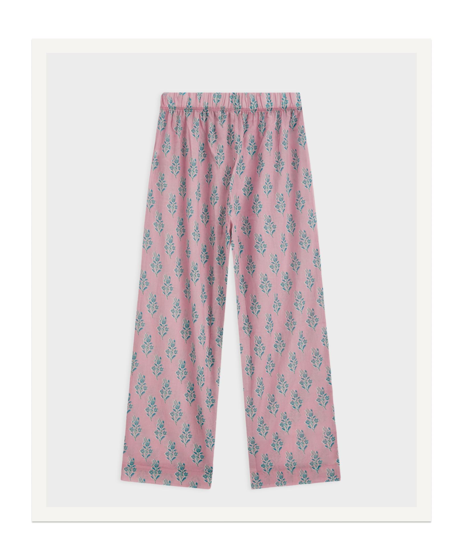 100% cotton printed trousers