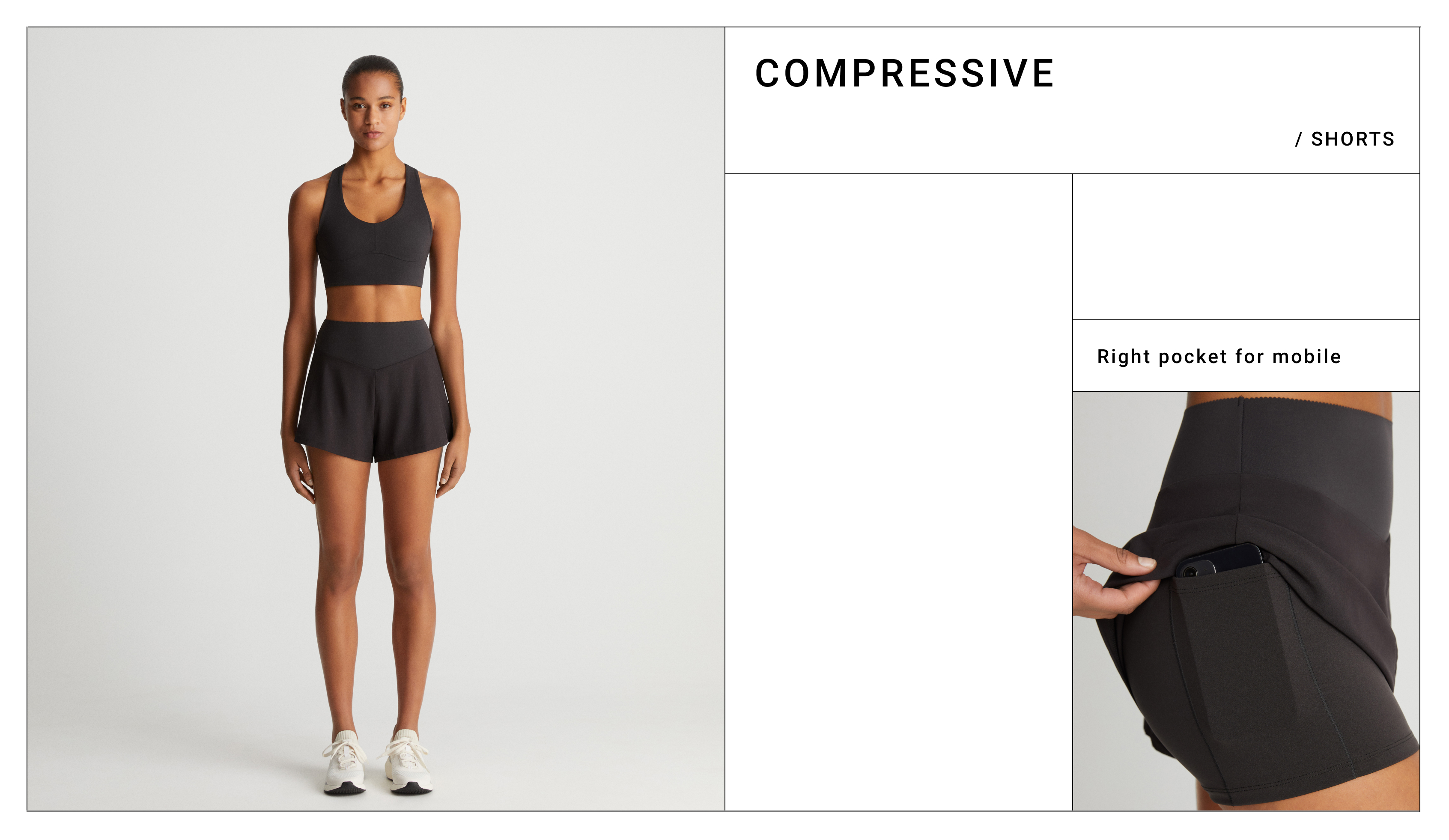 Compressive shorts met pocket