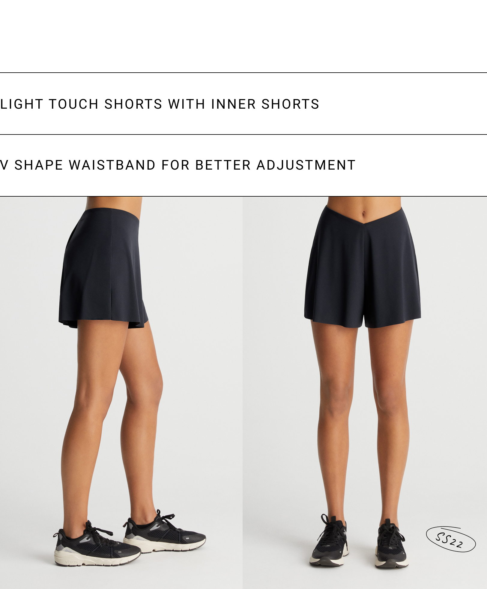 Shorts light touch pocket