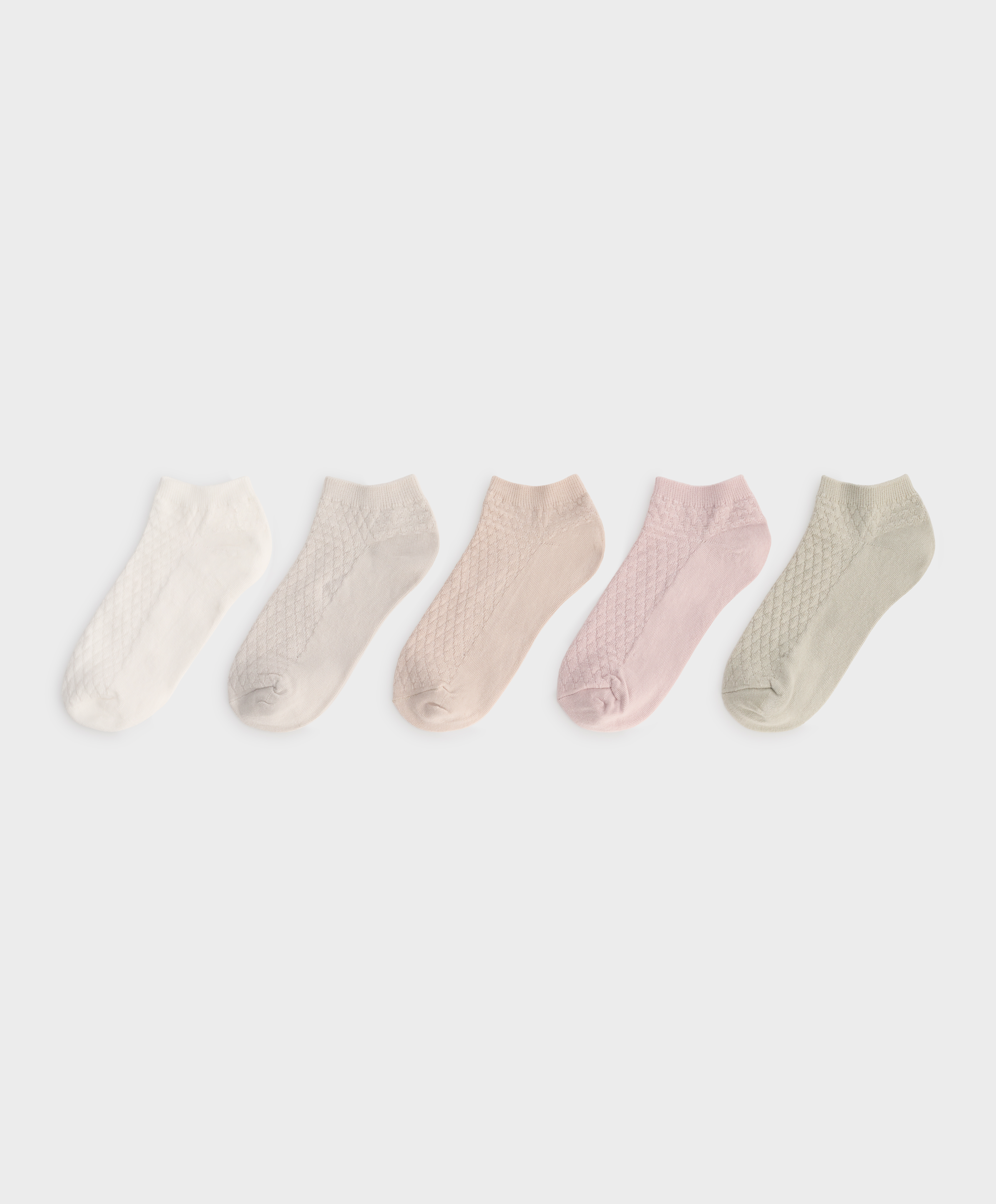 5 pares de calcetines sneaker algodón