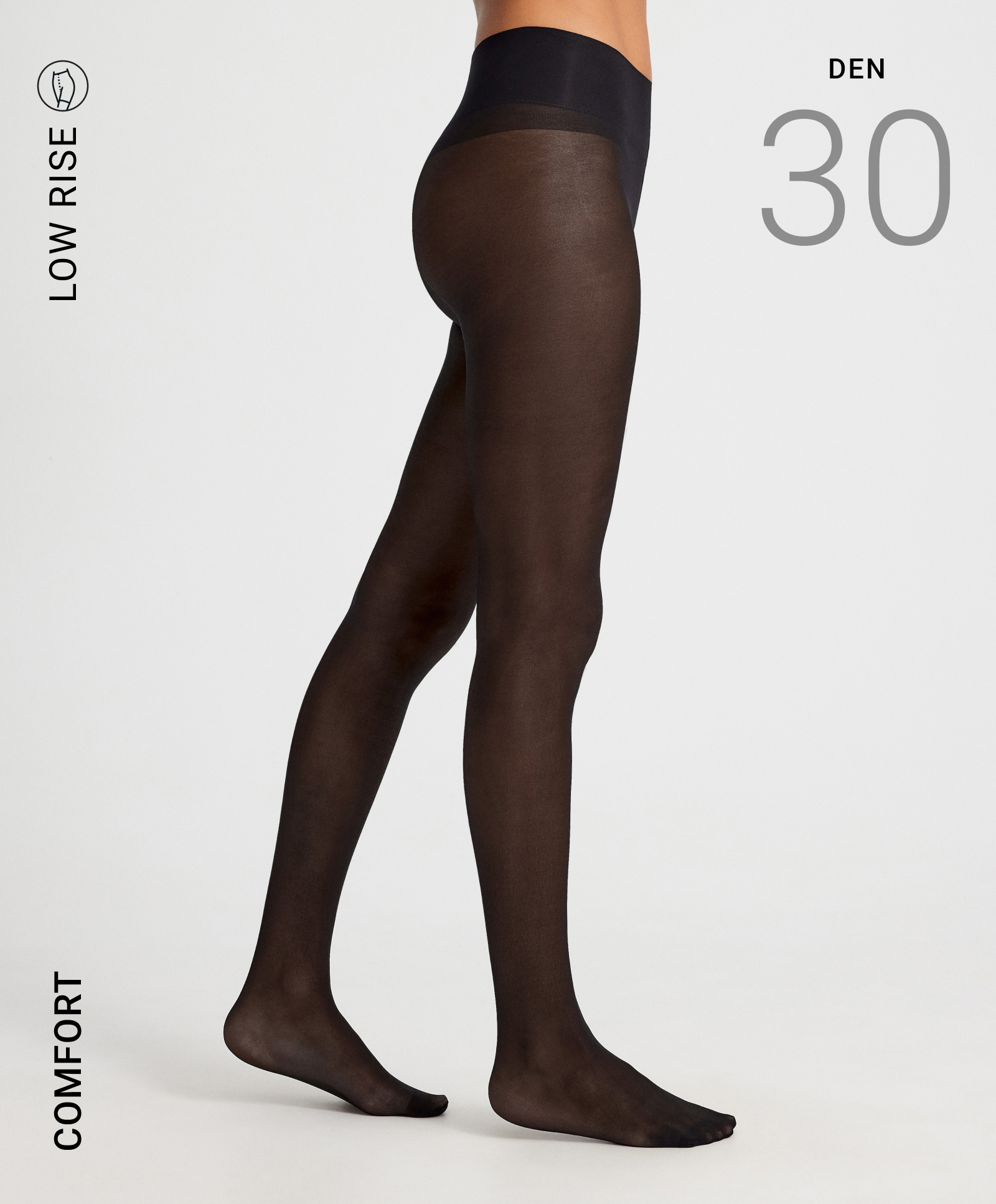 30 denier low-waist comfort tights