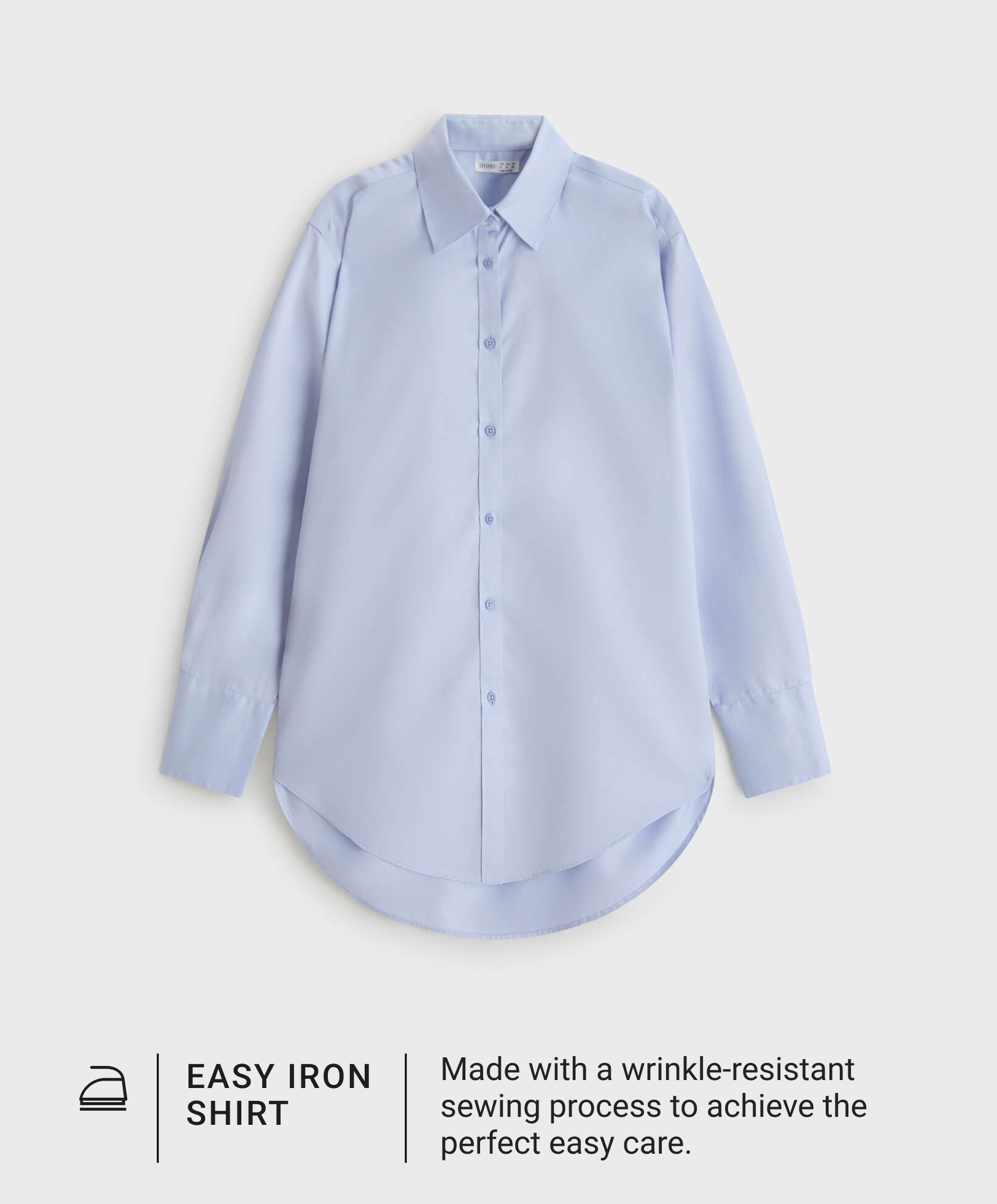 Camicia easy iron 100% cotone