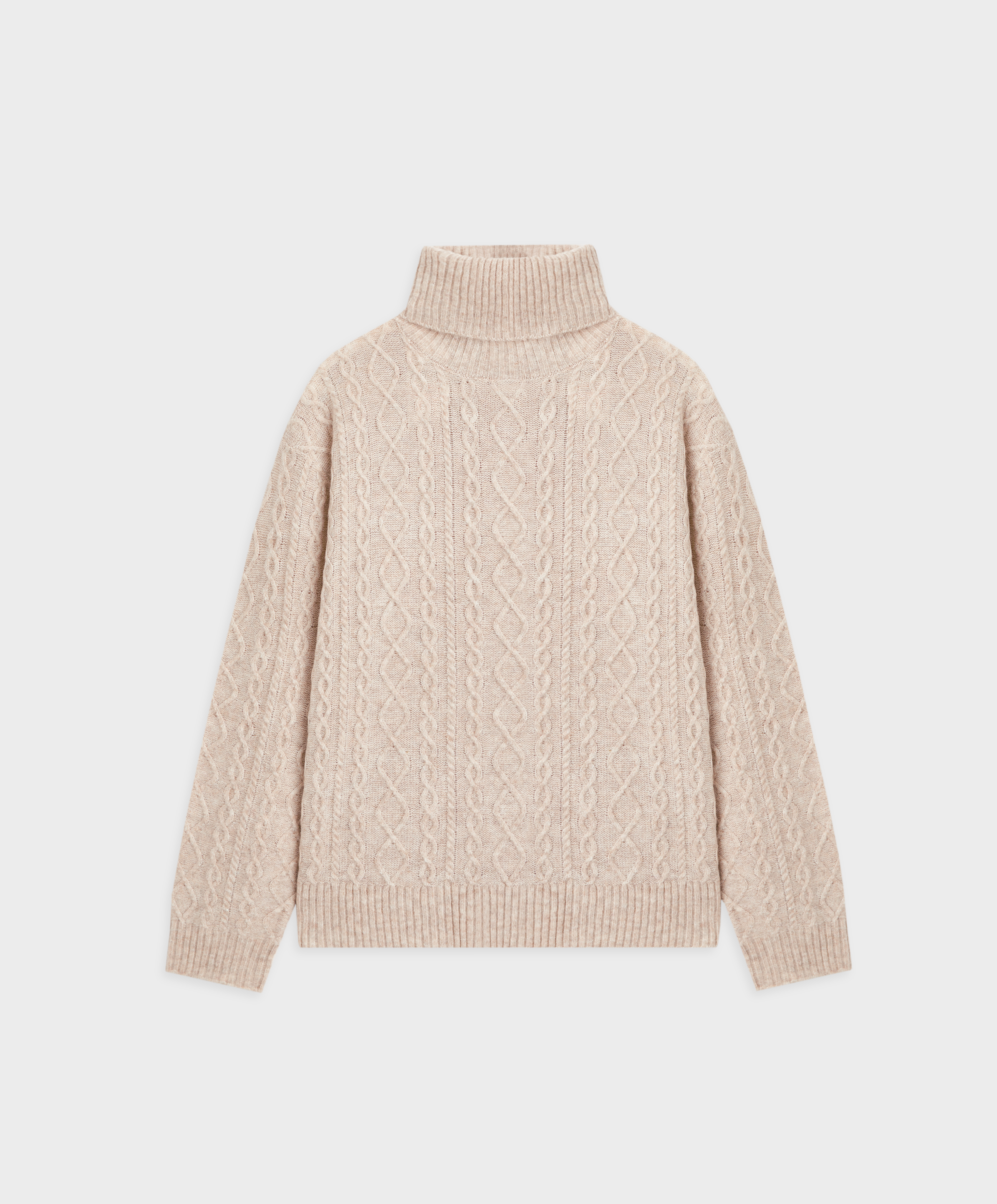 Knitted pattern high neck jumper 