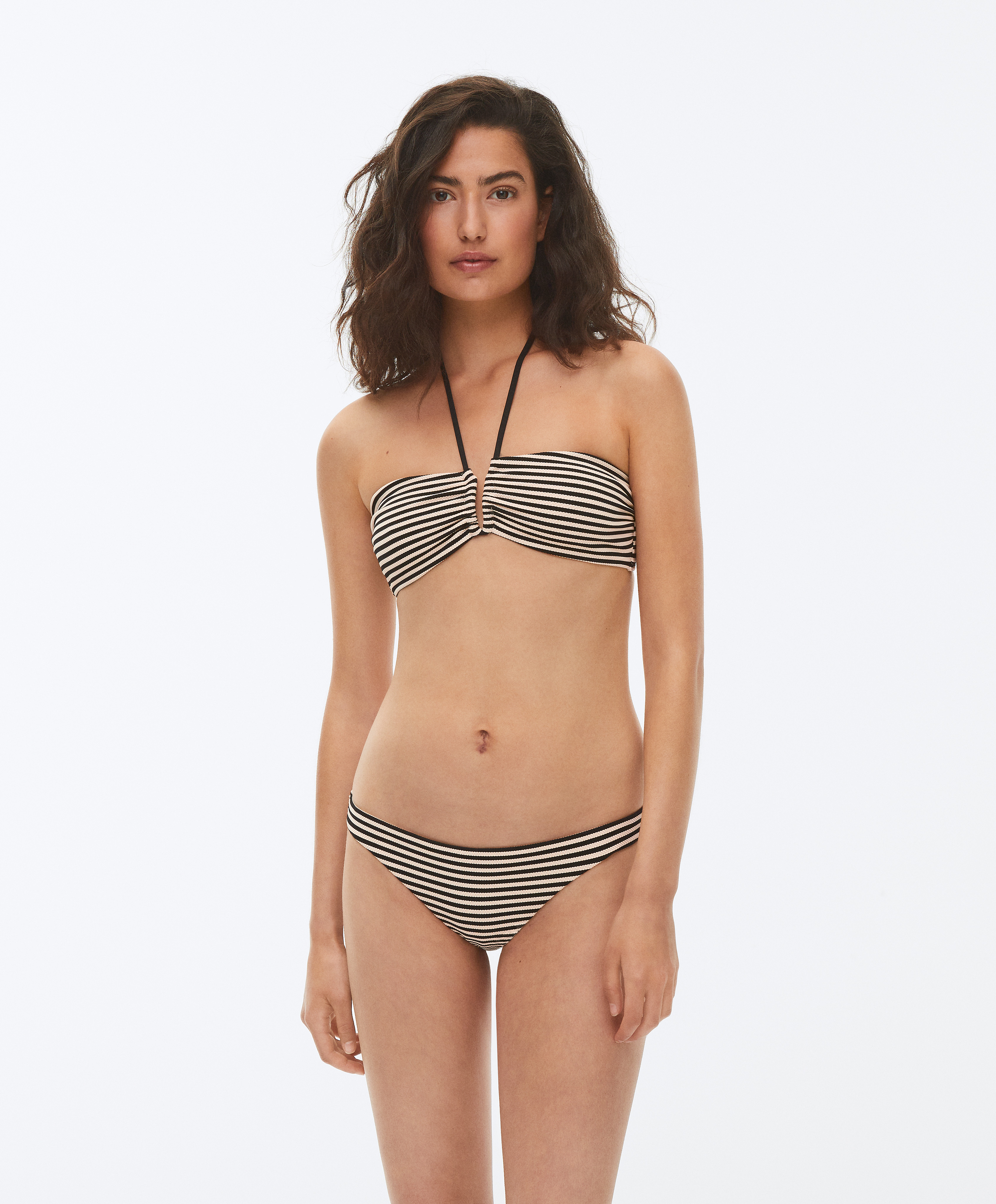 Asentar joyería pasado Bikini top bandeau piqué rayas - Rebajas | OYSHO HONDURAS