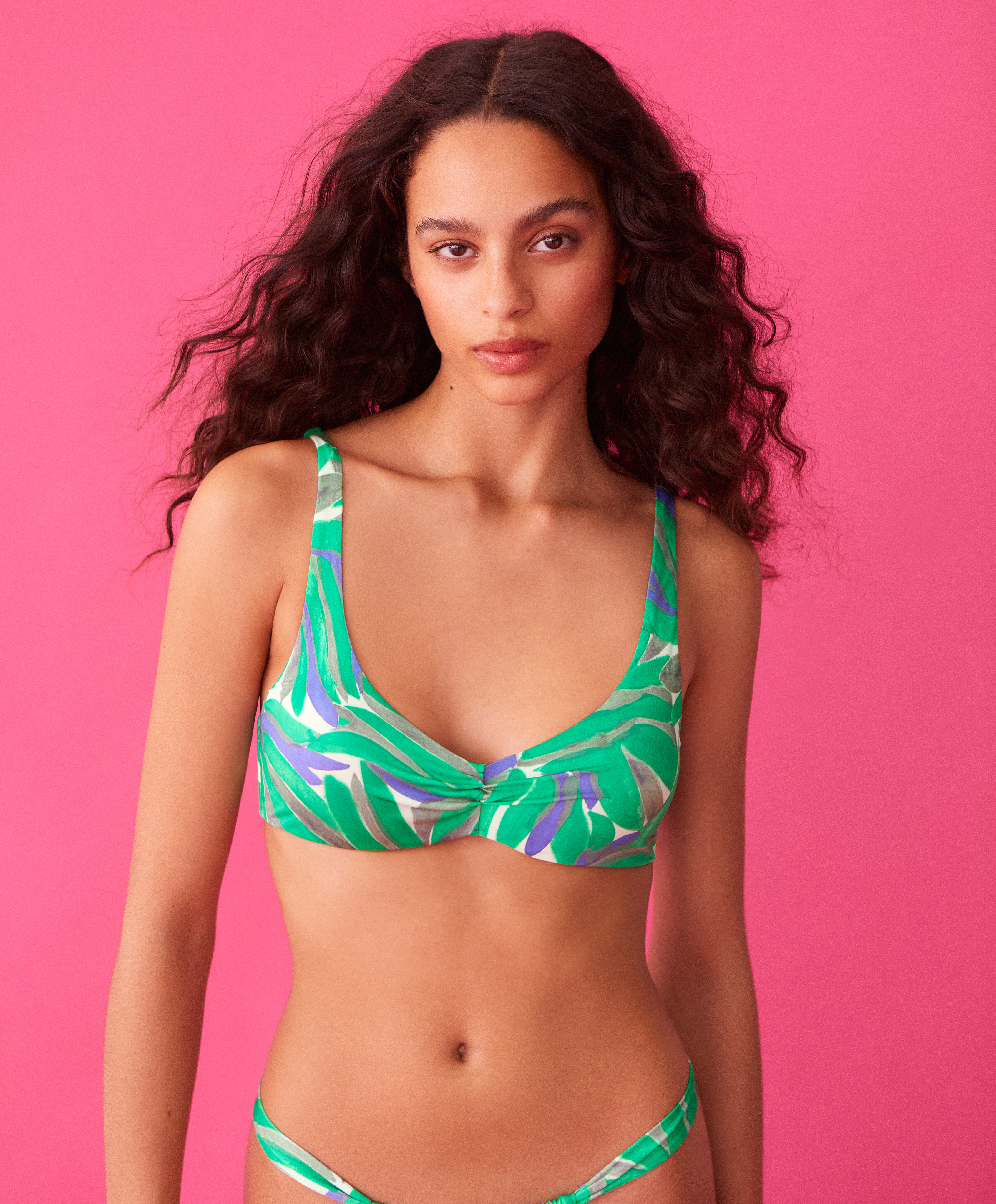 oysho green swimsuit