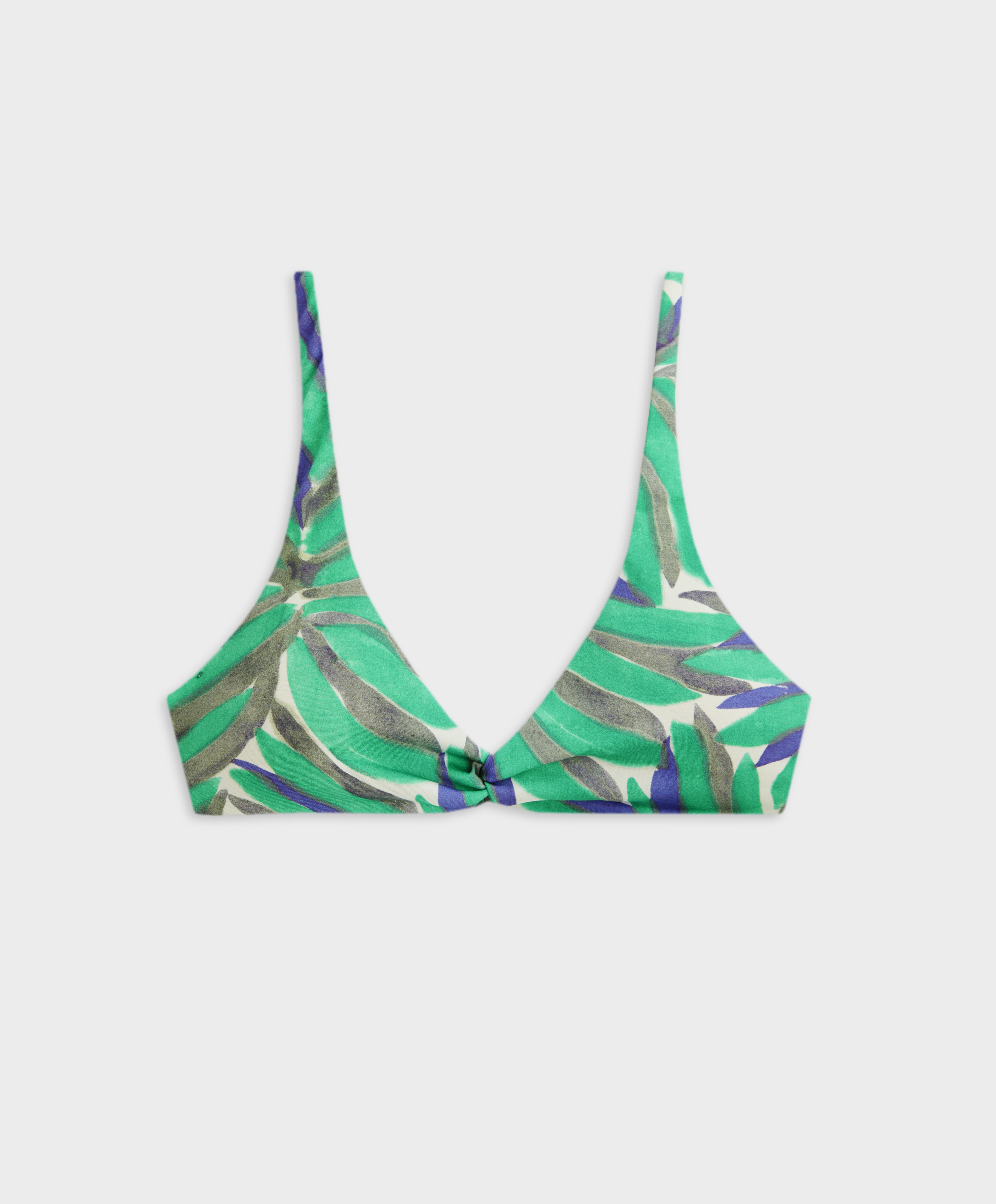 Tropical halter bikini top