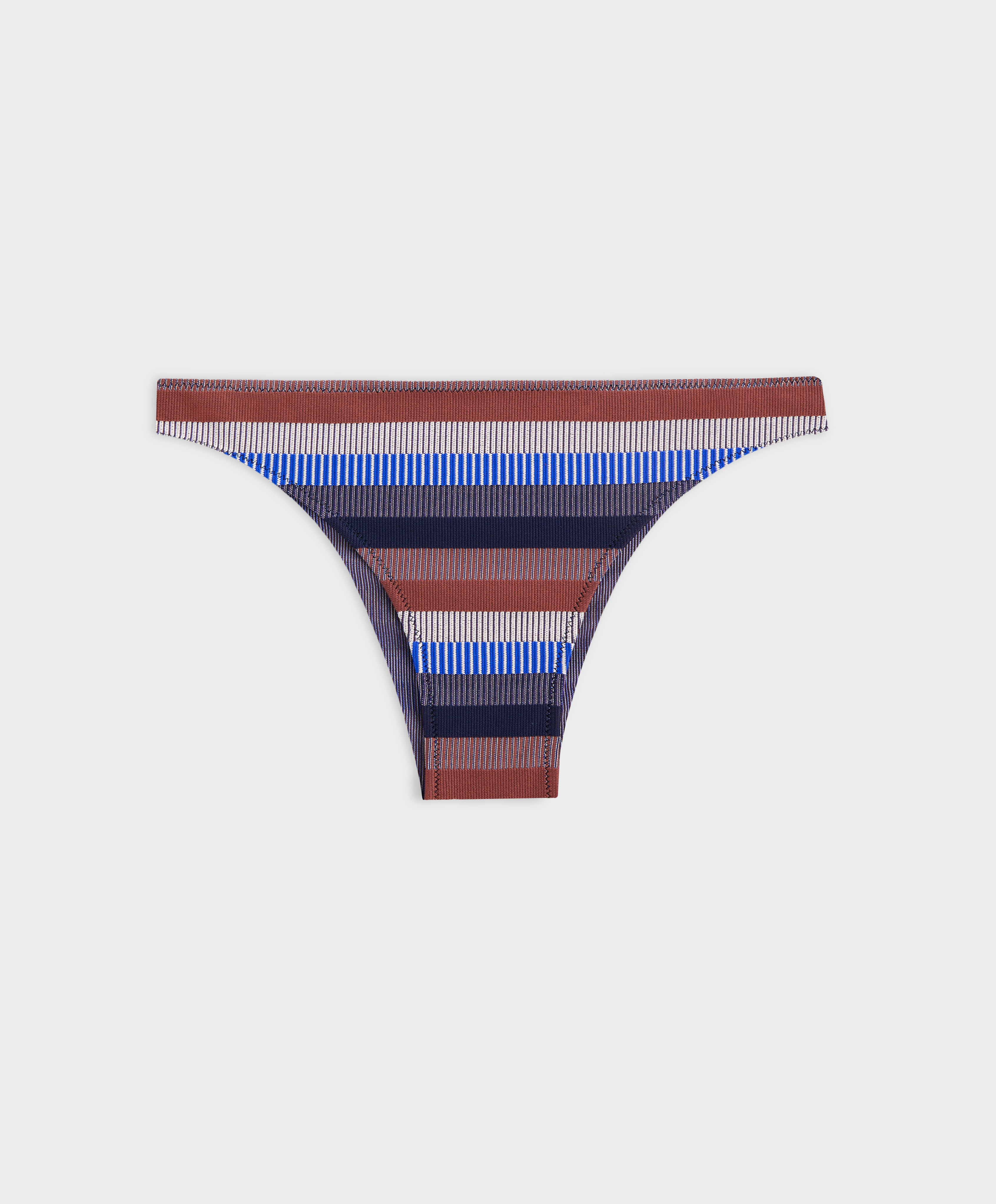 Medium-coverage striped bikini briefs