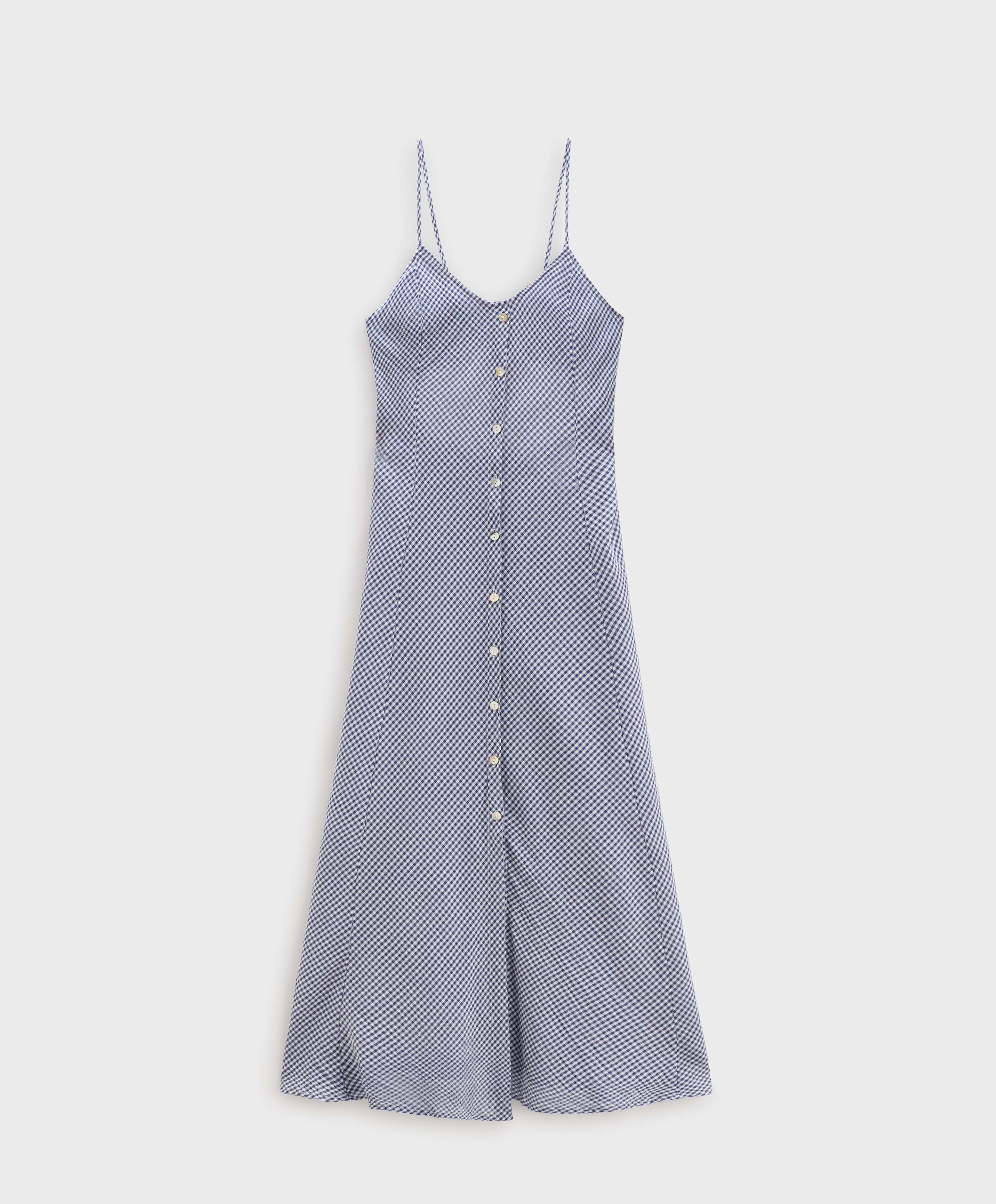 Strappy 100% cotton gingham dress