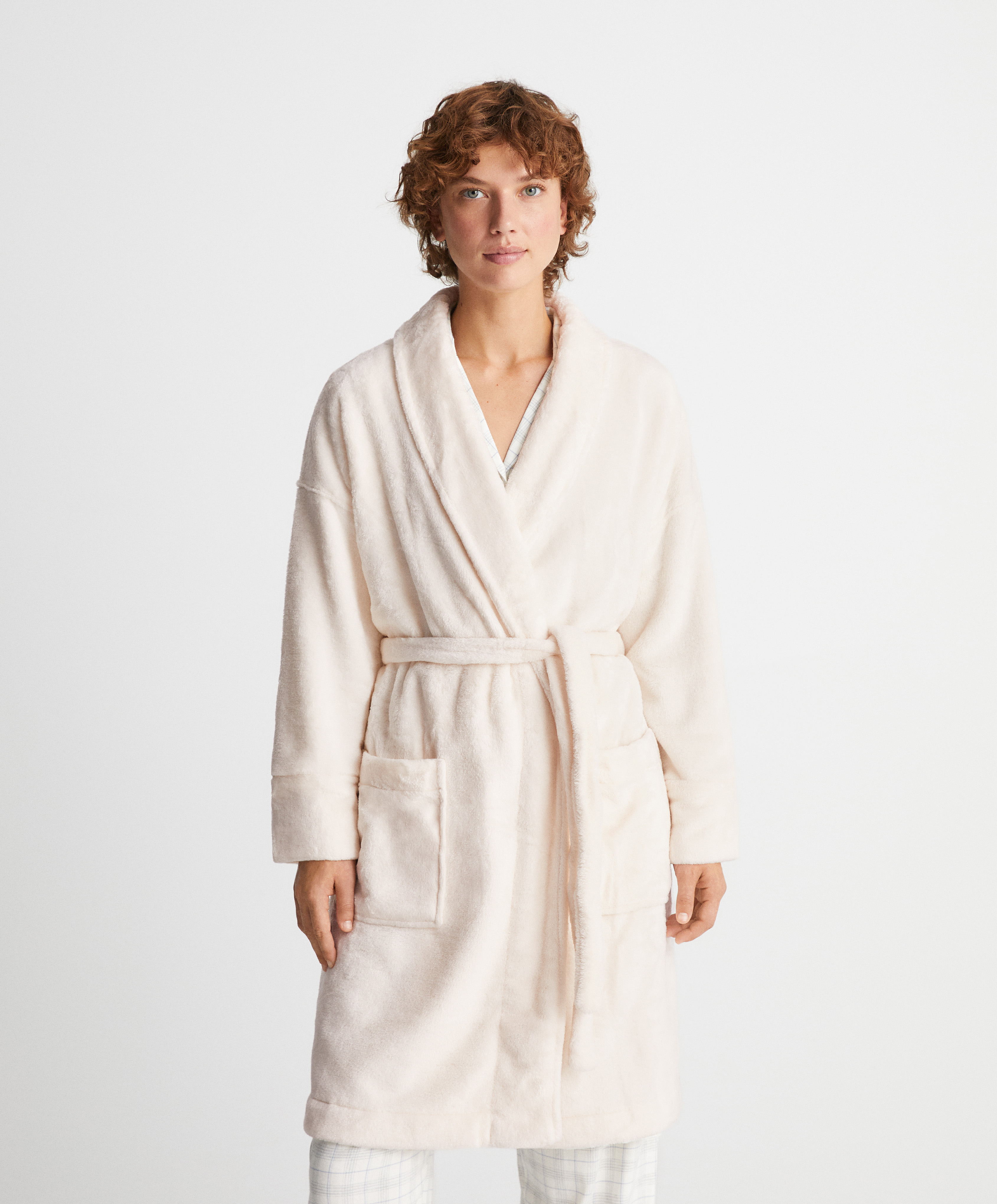 Soft touch fleece oversize dressing gown