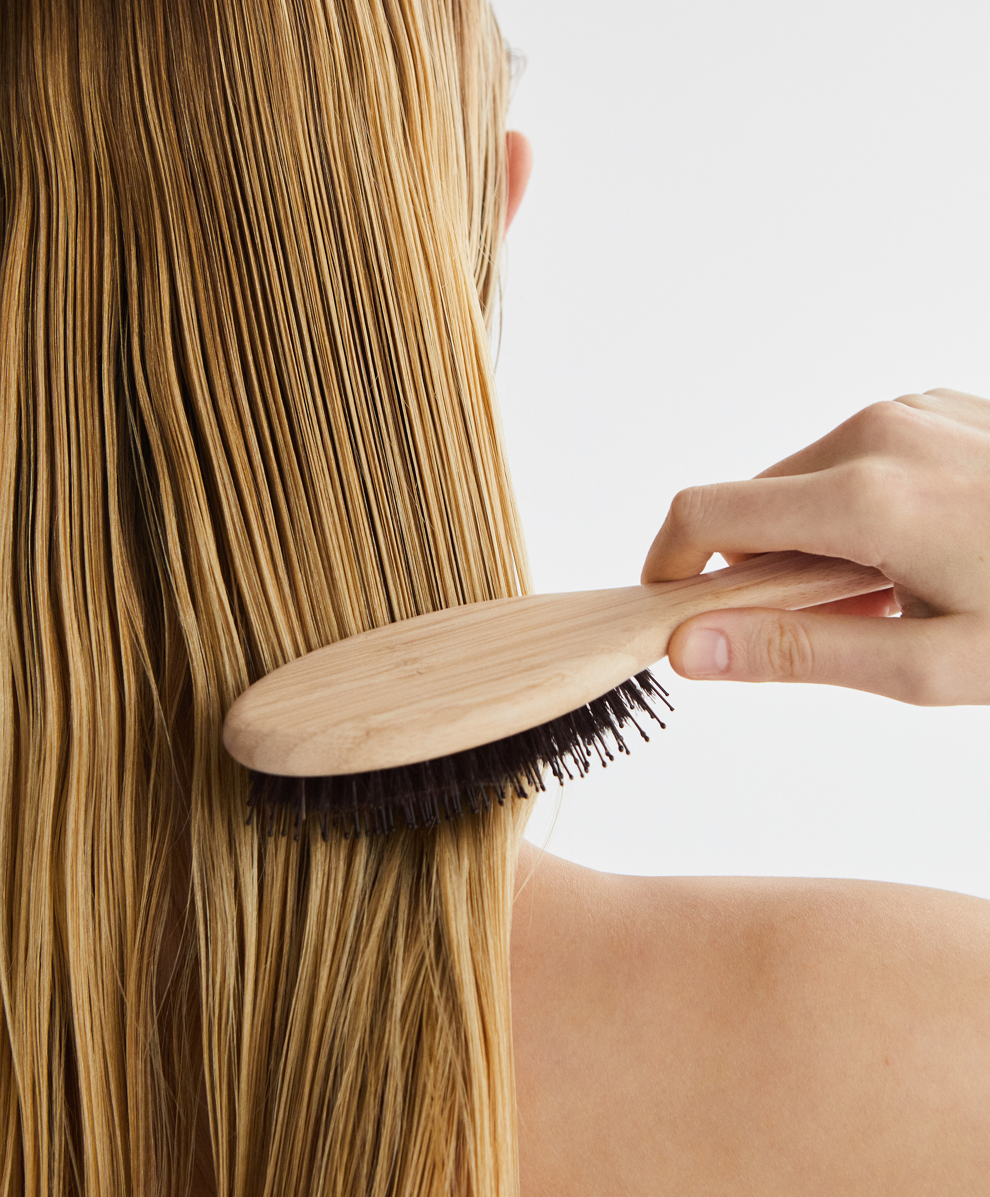Escova de cerdas de javali para o cabelo