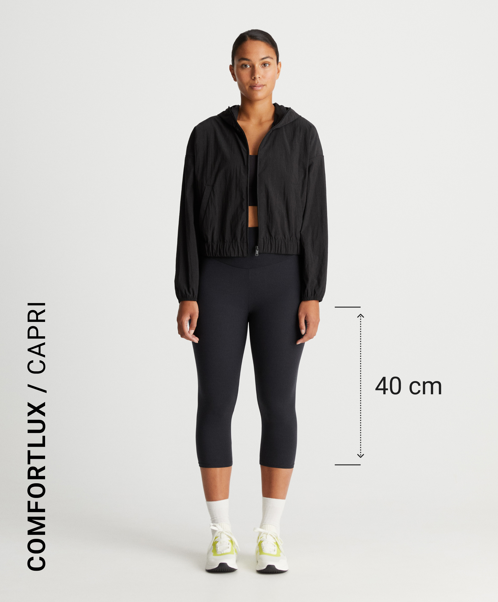 Cropped leggings, high rise, comfortlux, 55 cm
