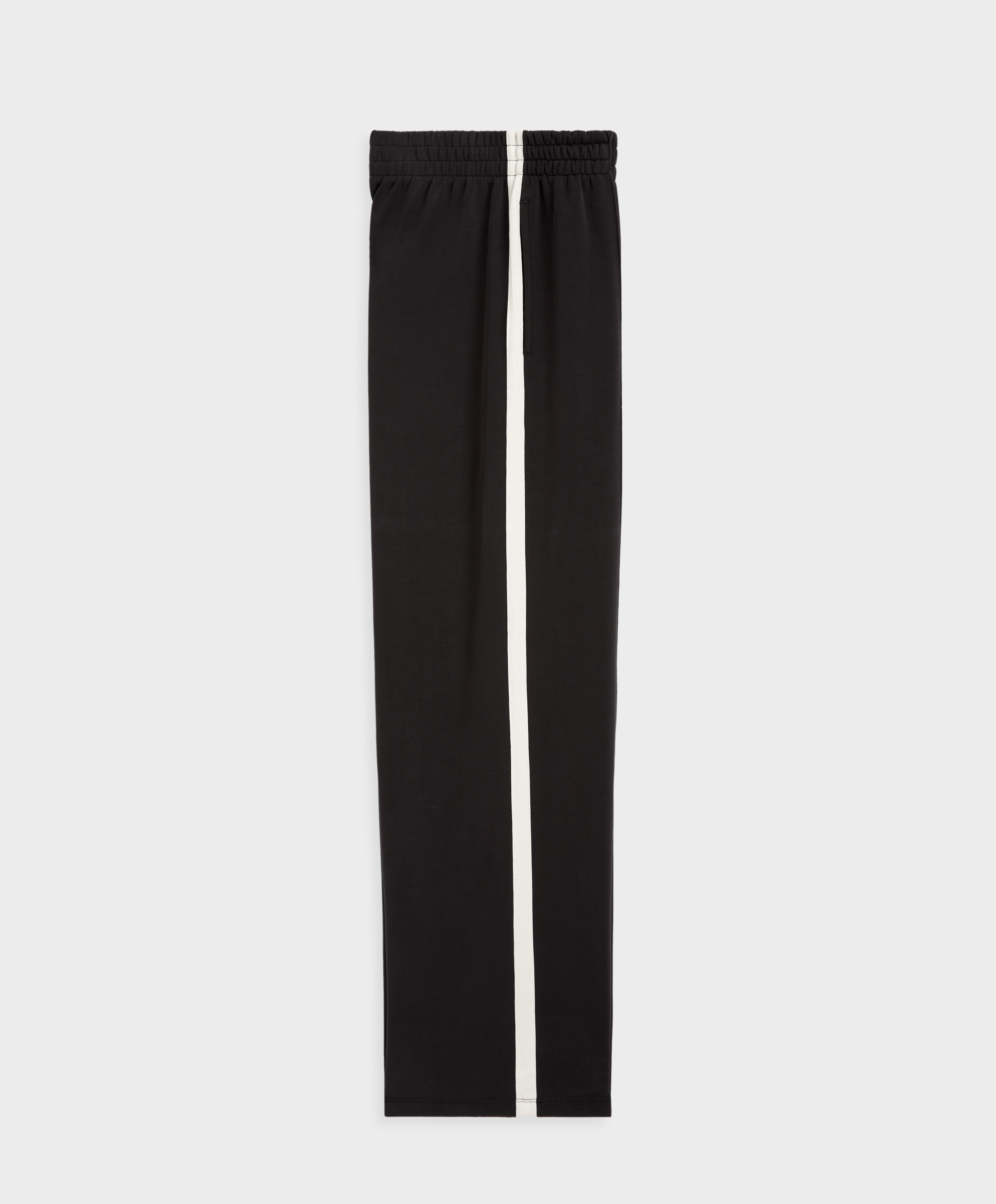 Soft touch modal trousers with straight leg and stripe