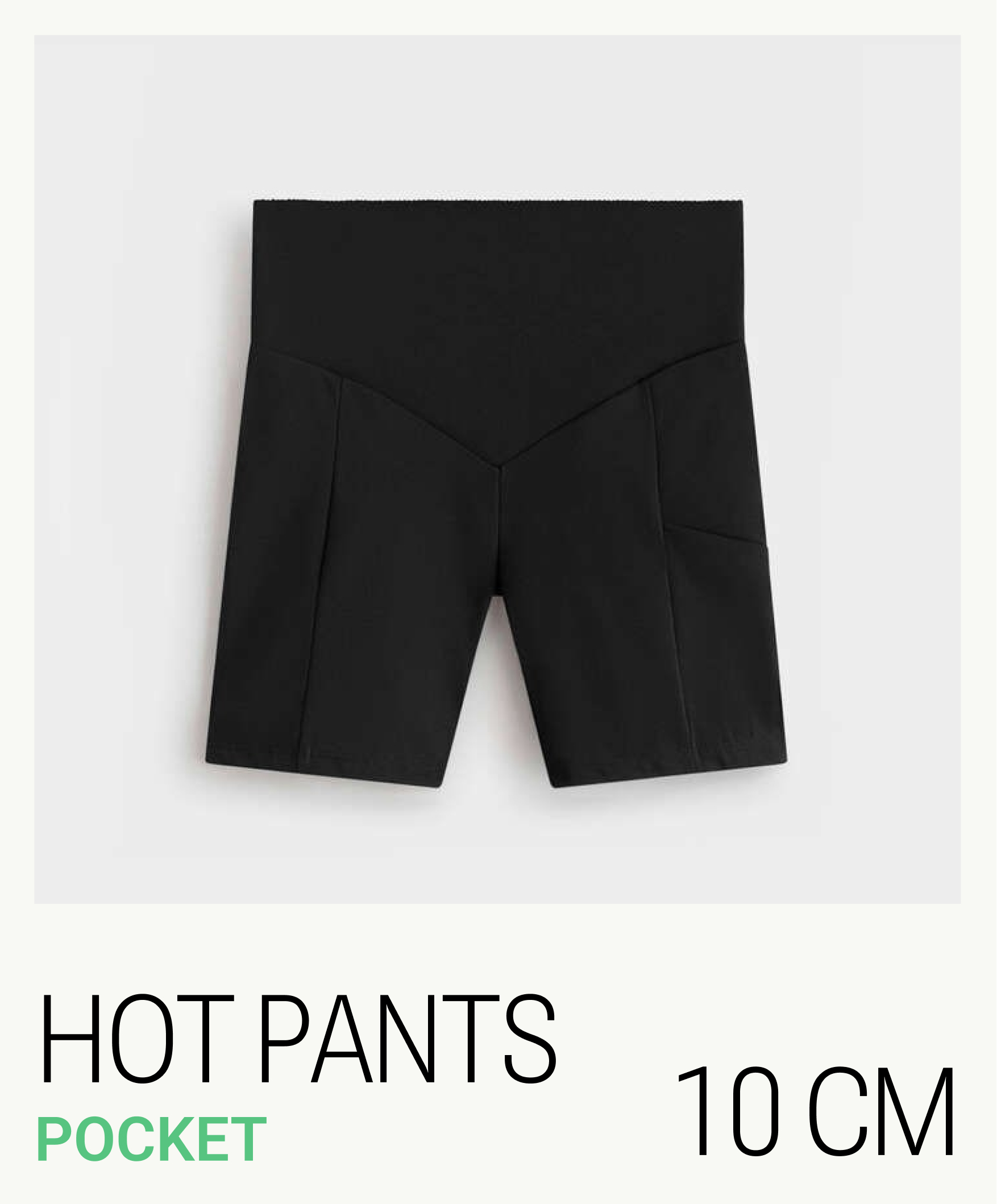Hot pants compressive pocket 10 cm