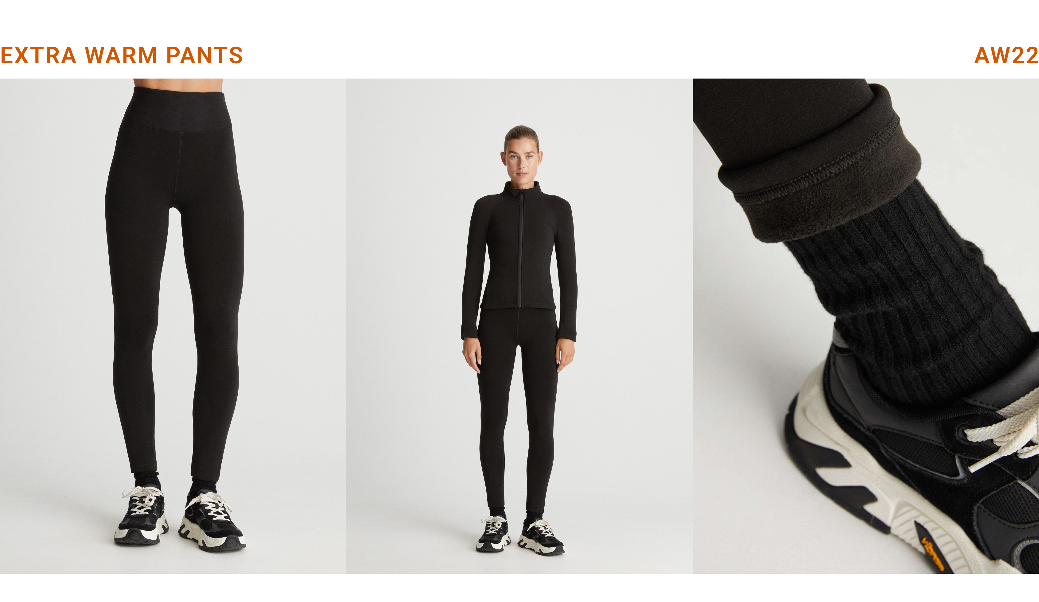 Extra warm compressive 70cm ankle-length leggings
