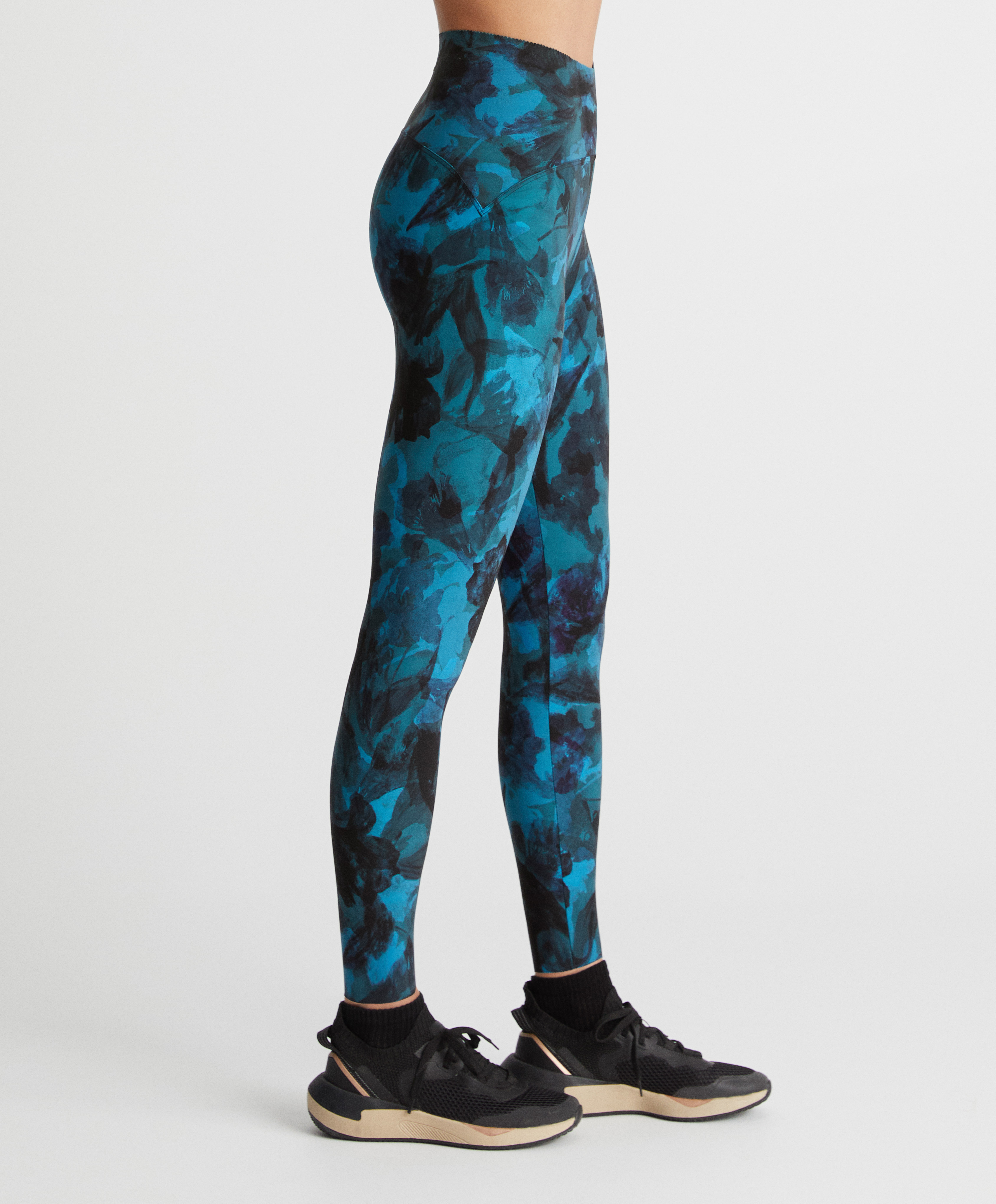 65cm compressive ankle-length leggings with print