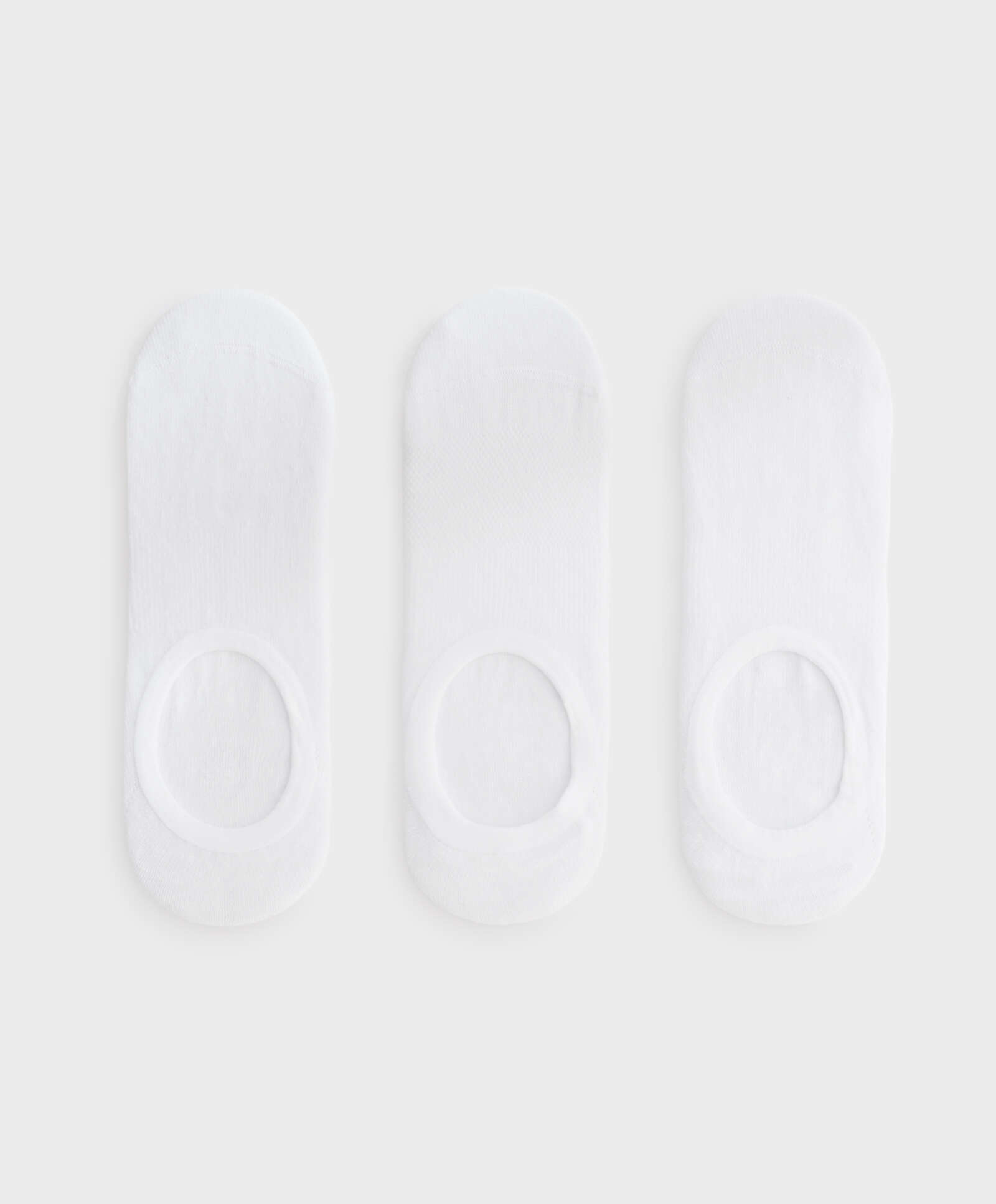 Pack de 3 pares de meias invisíveis em algodão para desporto