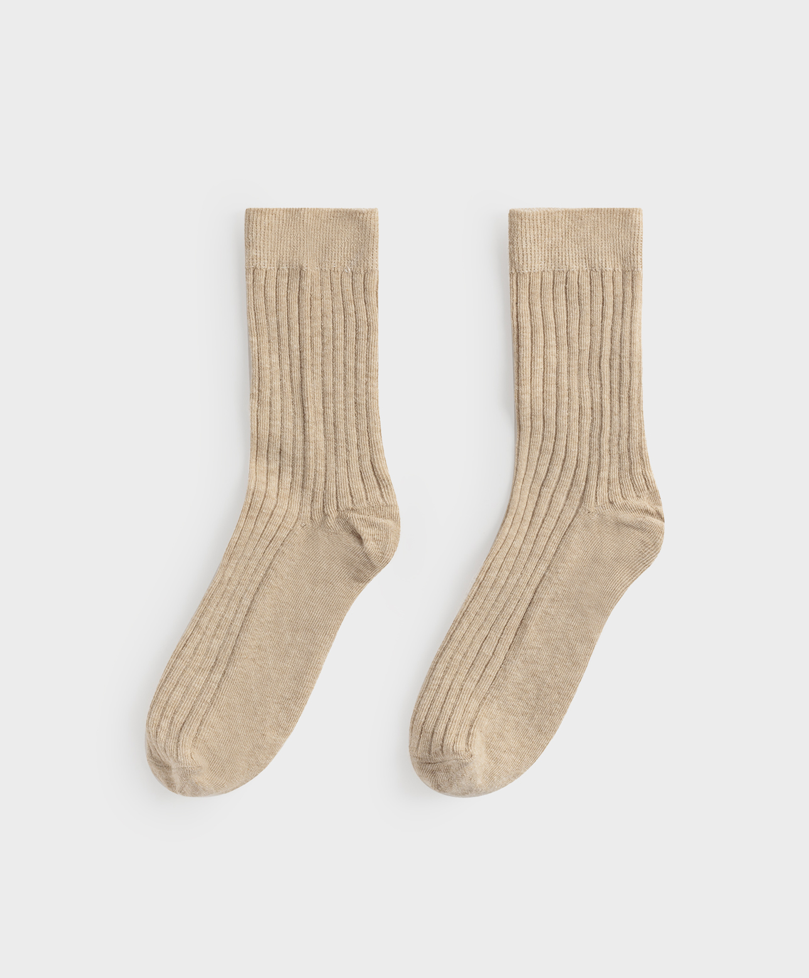 Rebraste pamučne čarape srednje dužine
