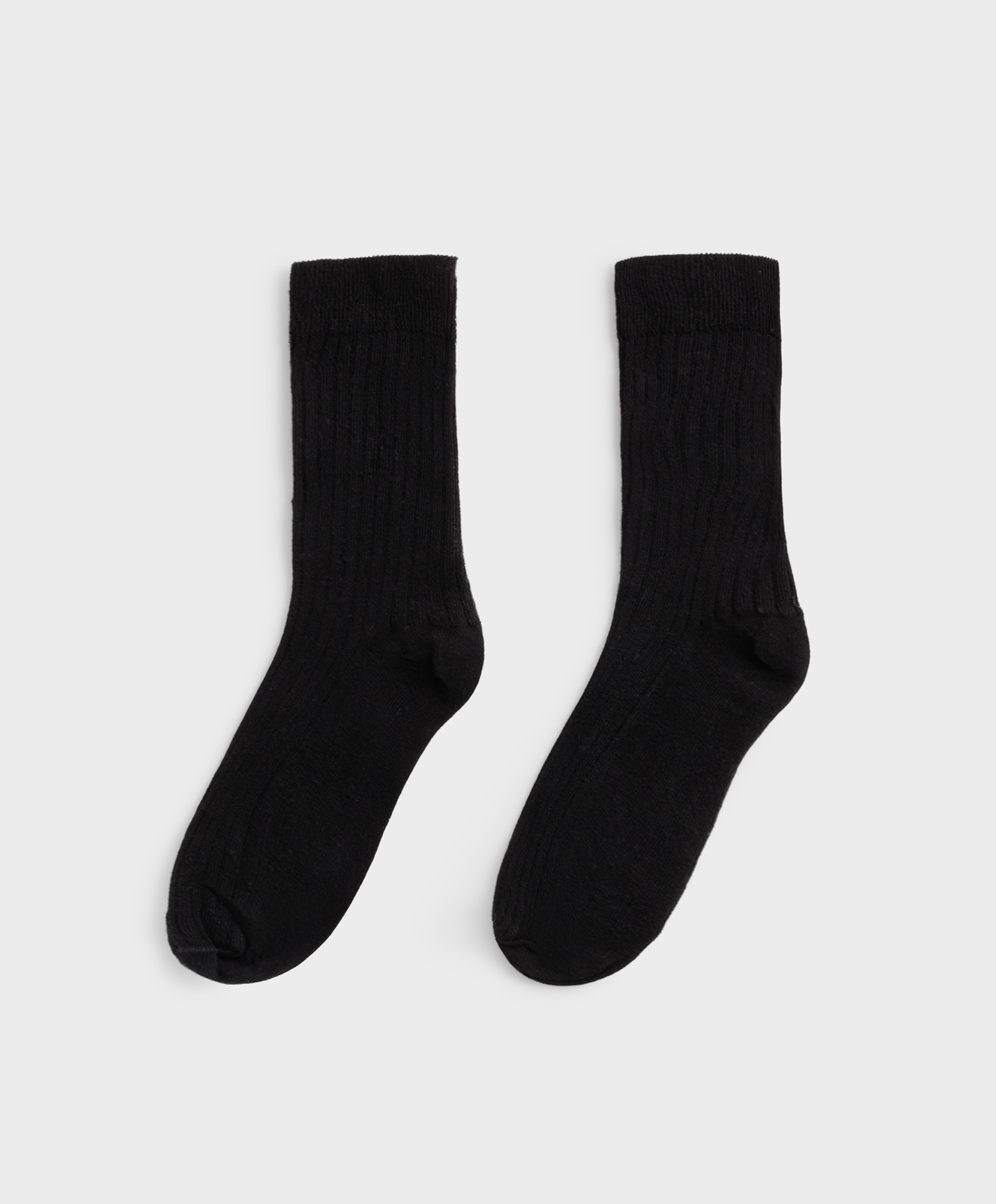 Rebraste pamučne čarape srednje dužine