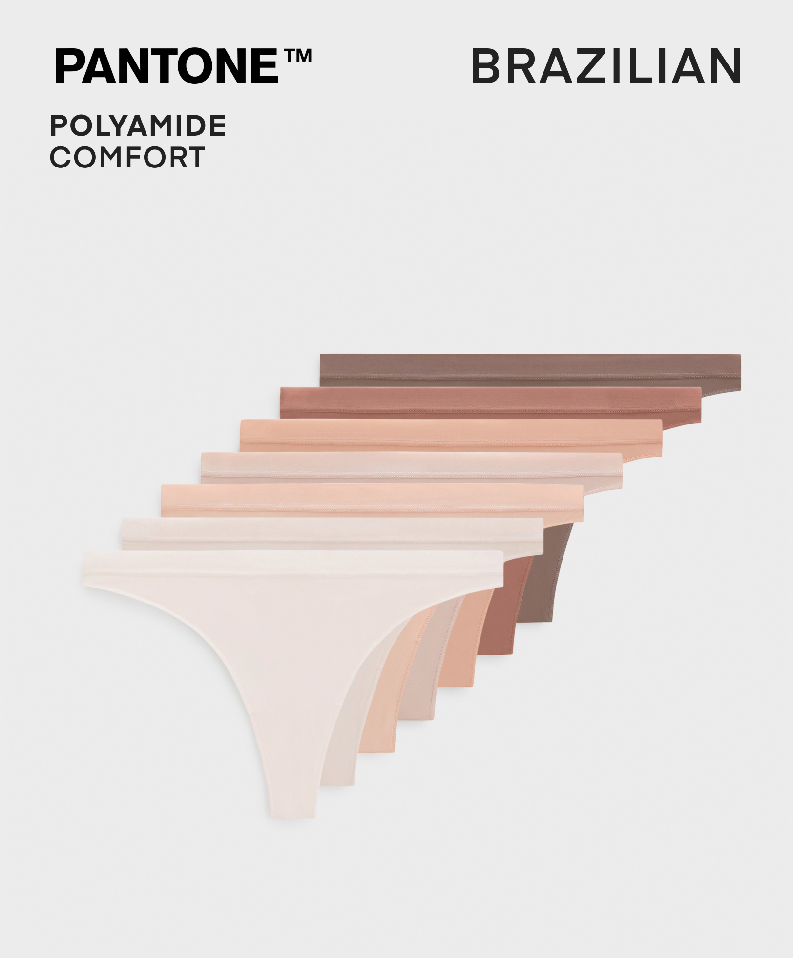 Pack de 7 cuecas brasileiras PANTONE™ em poliamida
