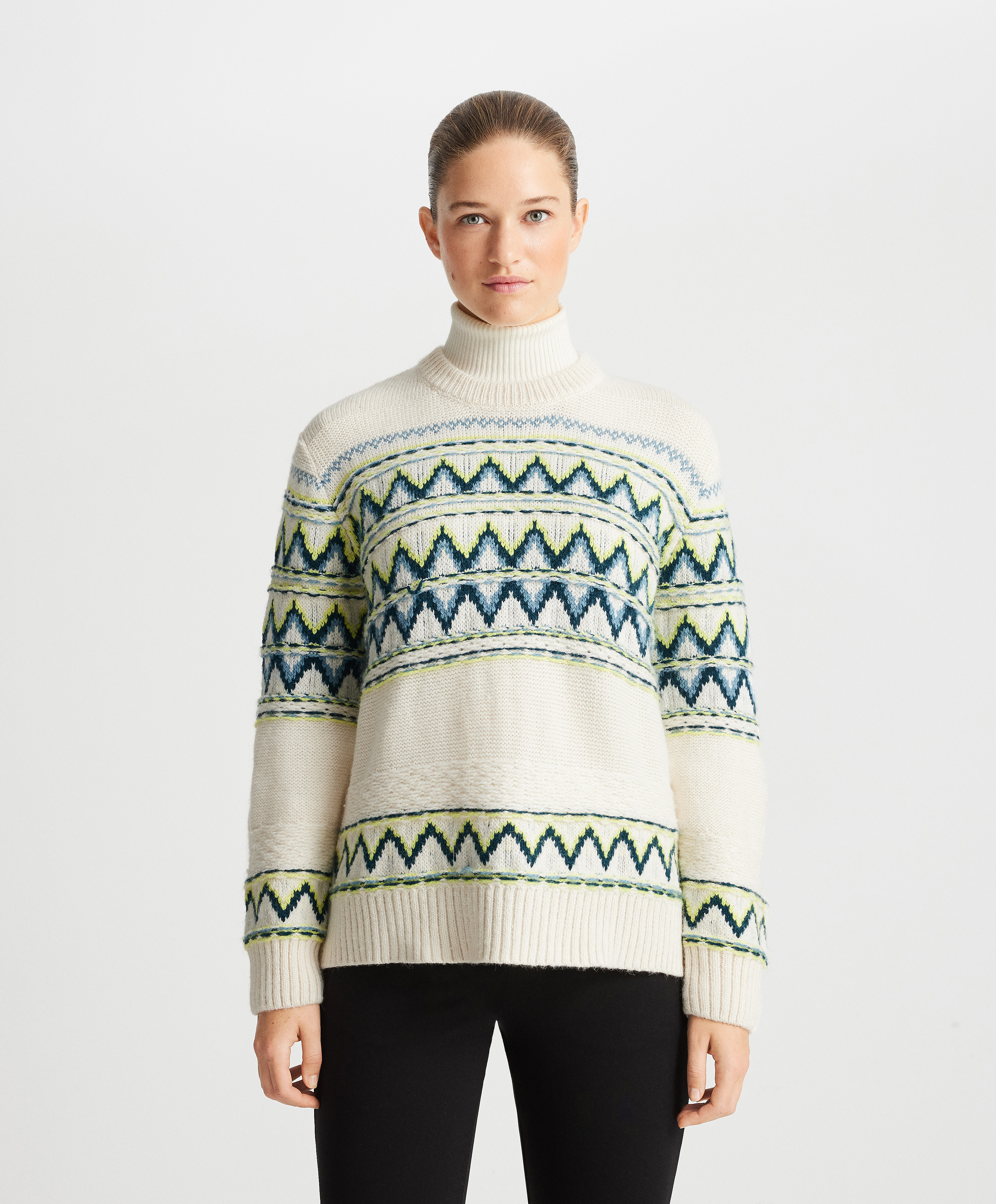 Knit jacquard sweater