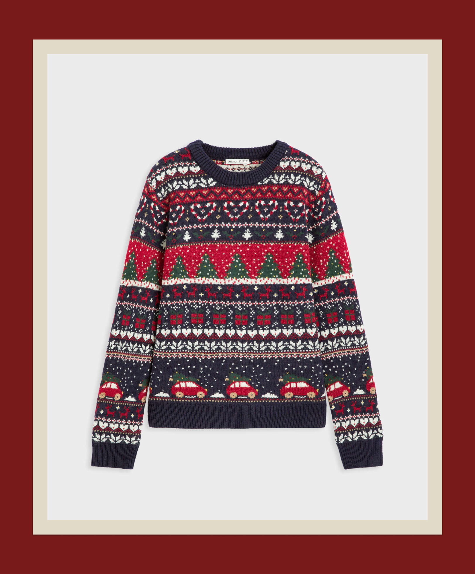 Christmas jacquard knit jumper