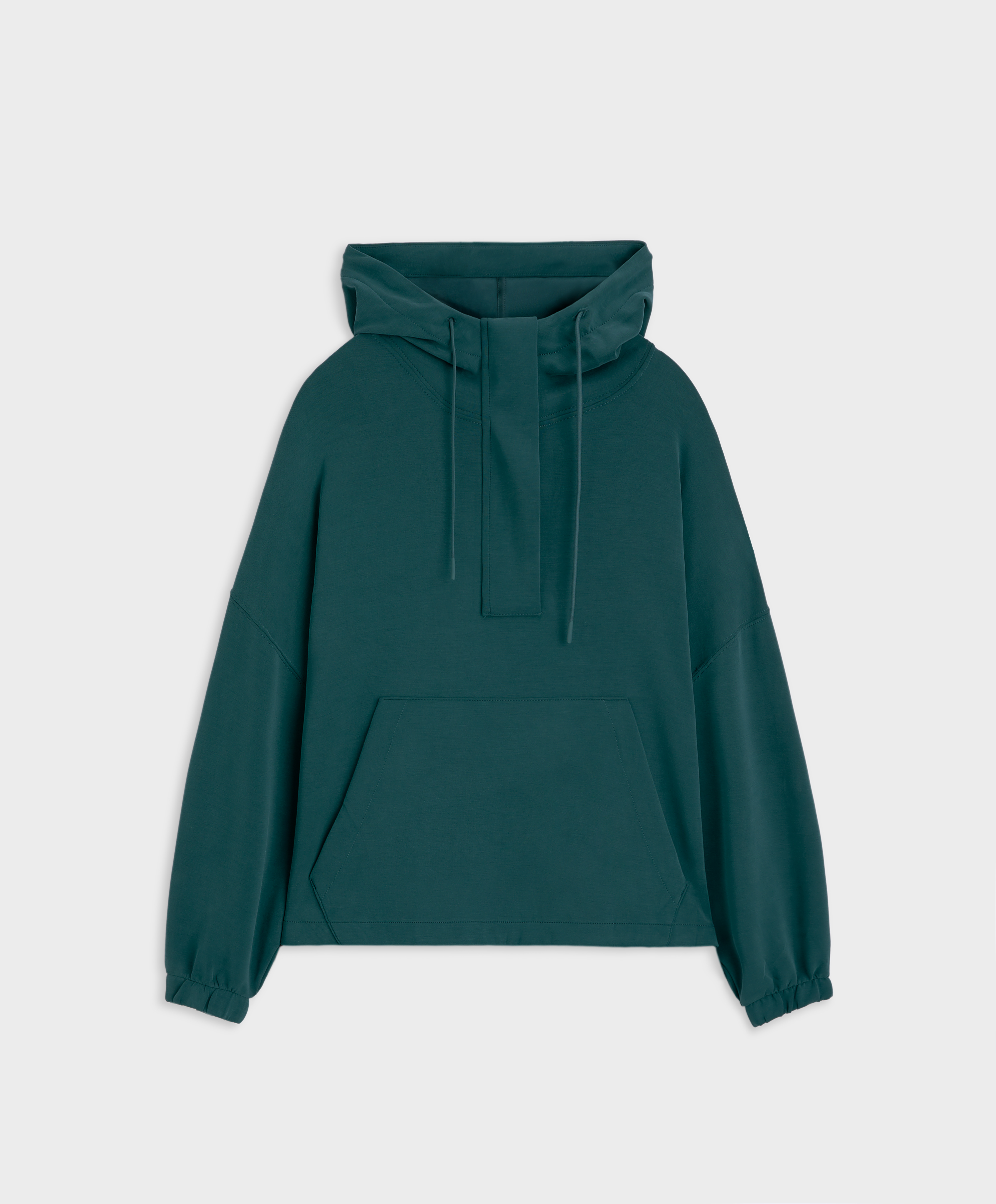 Soft touch modal sweatshirt with zip